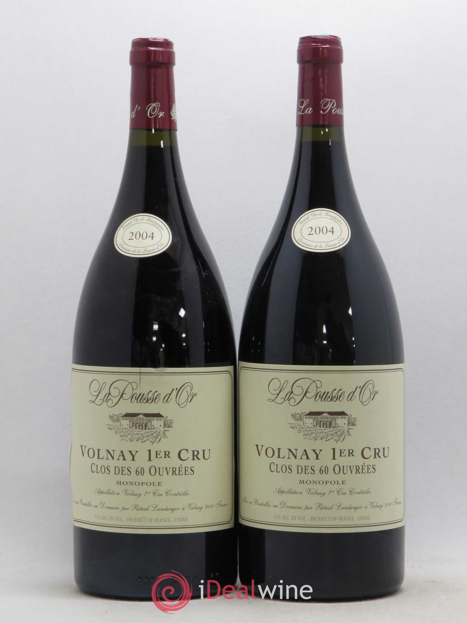 Volnay 1er Cru Clos des 60 ouvrées La Pousse d'Or (Domaine de) 2004 - Lot de 2 magnums - 0