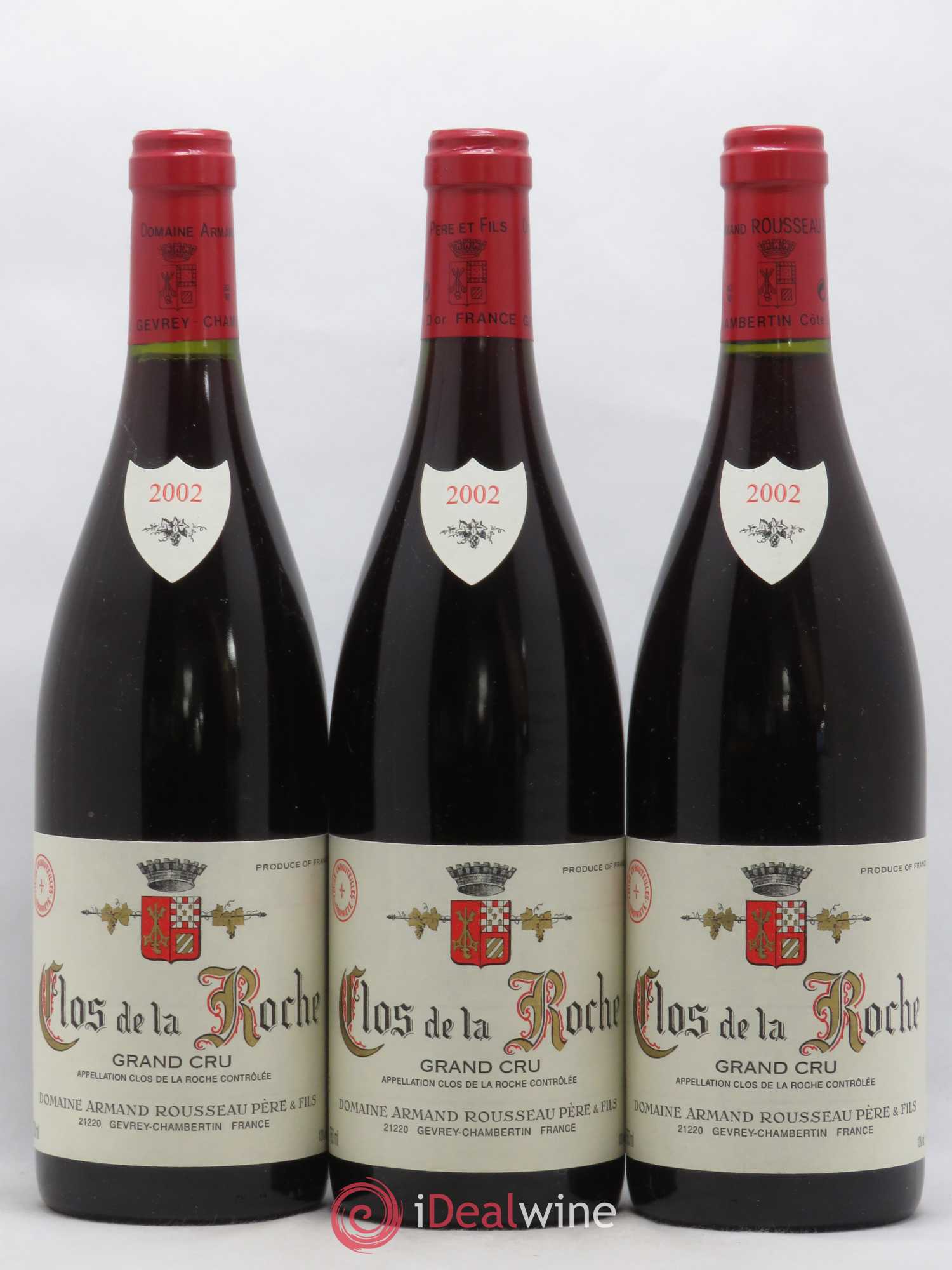 Clos de la Roche Grand Cru Armand Rousseau (Domaine) 2002 - Lot de 3 bouteilles - 0