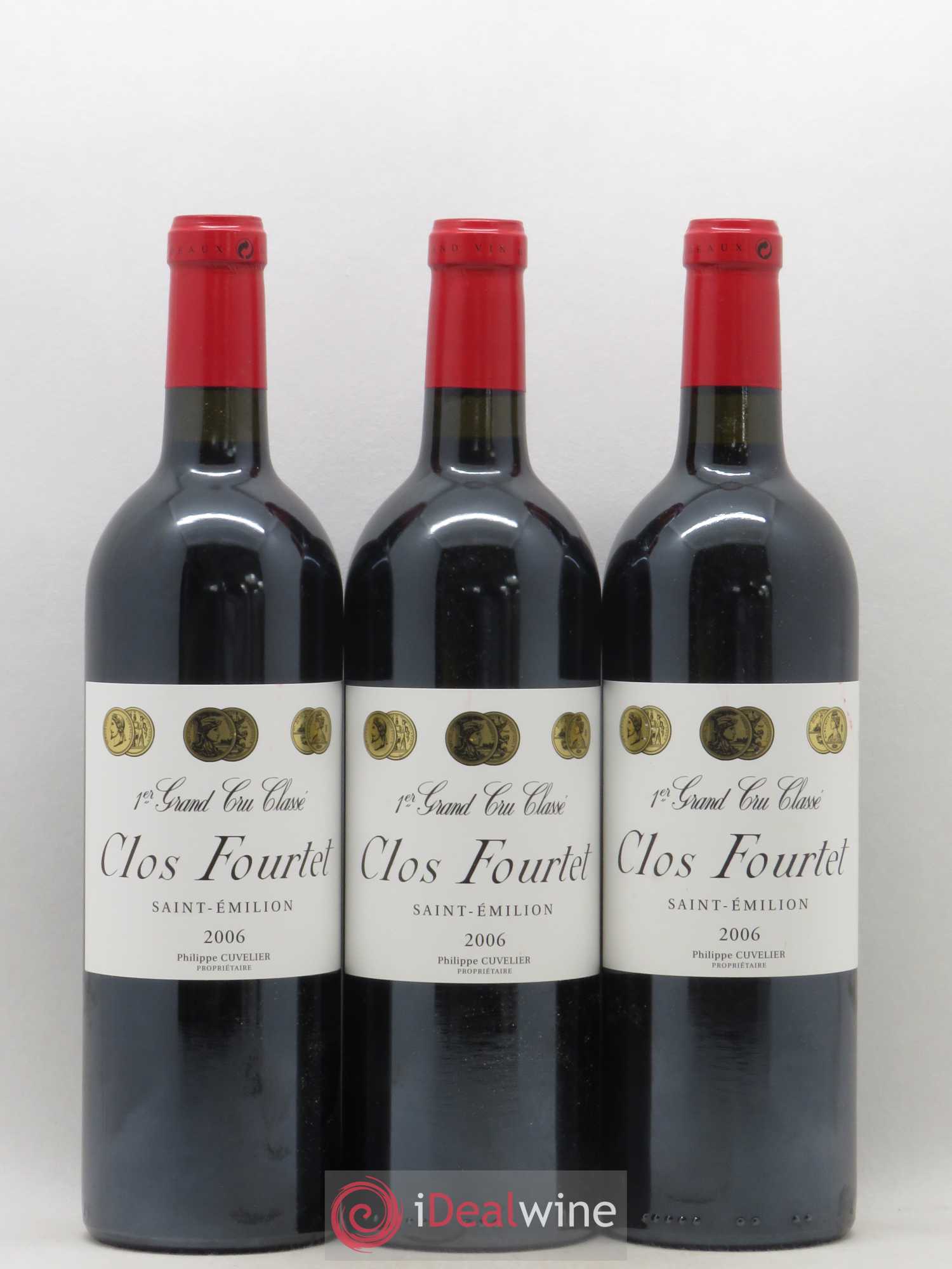 Clos Fourtet 1er Grand Cru Classé B 2006 - Lot de 3 bouteilles - 0