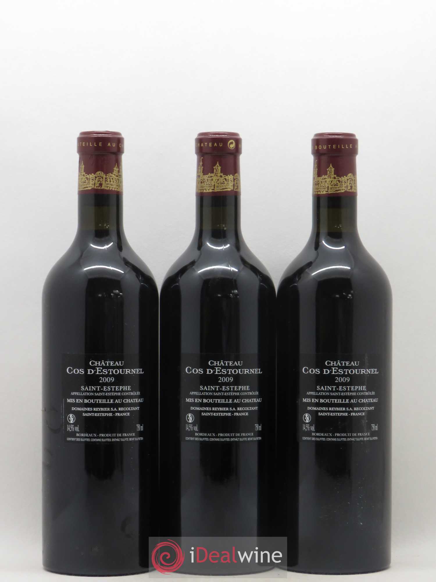 Cos d'Estournel 2ème Grand Cru Classé 2009 - Lot de 3 bouteilles - 1