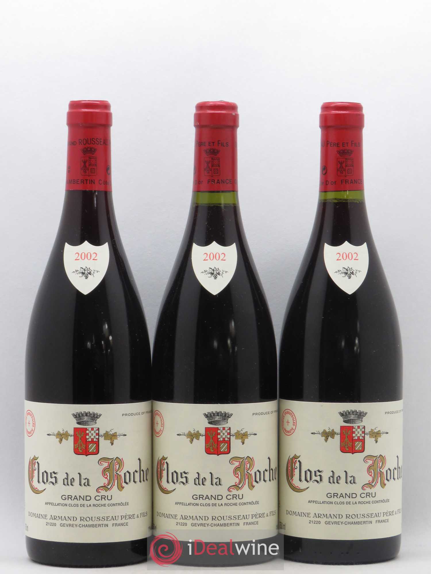 Clos de la Roche Grand Cru Armand Rousseau (Domaine) 2002 - Lot de 3 bouteilles - 0