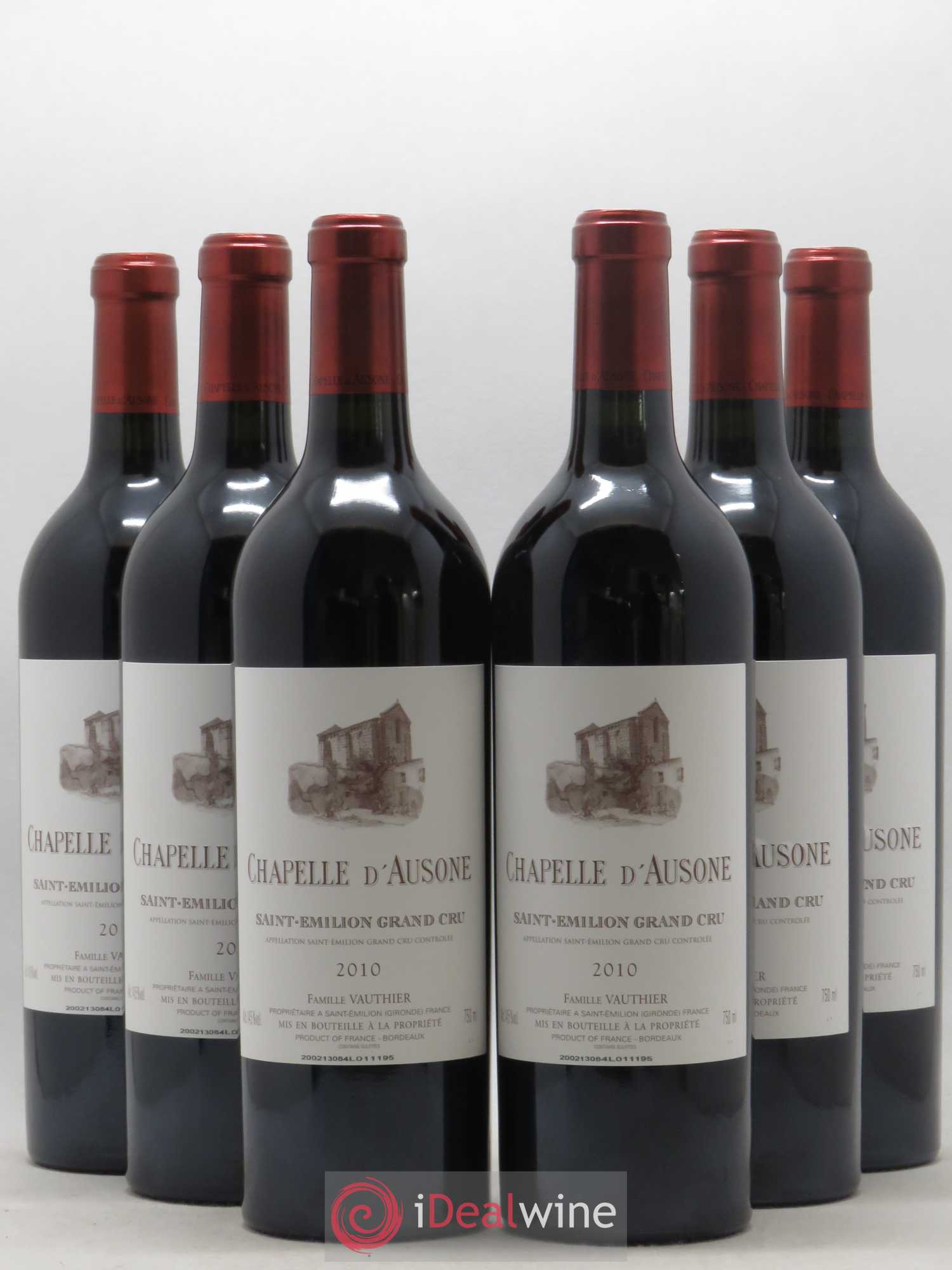 Chapelle d'Ausone Second Vin 2010 - Lot de 6 bouteilles - 0