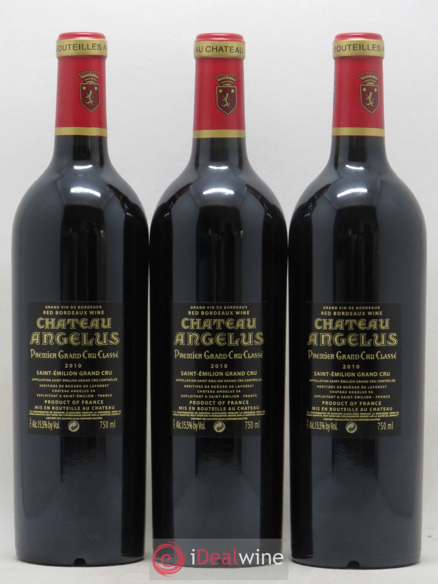 Château Angélus 1er Grand Cru Classé A 2010 - Lot de 12 bouteilles - 2