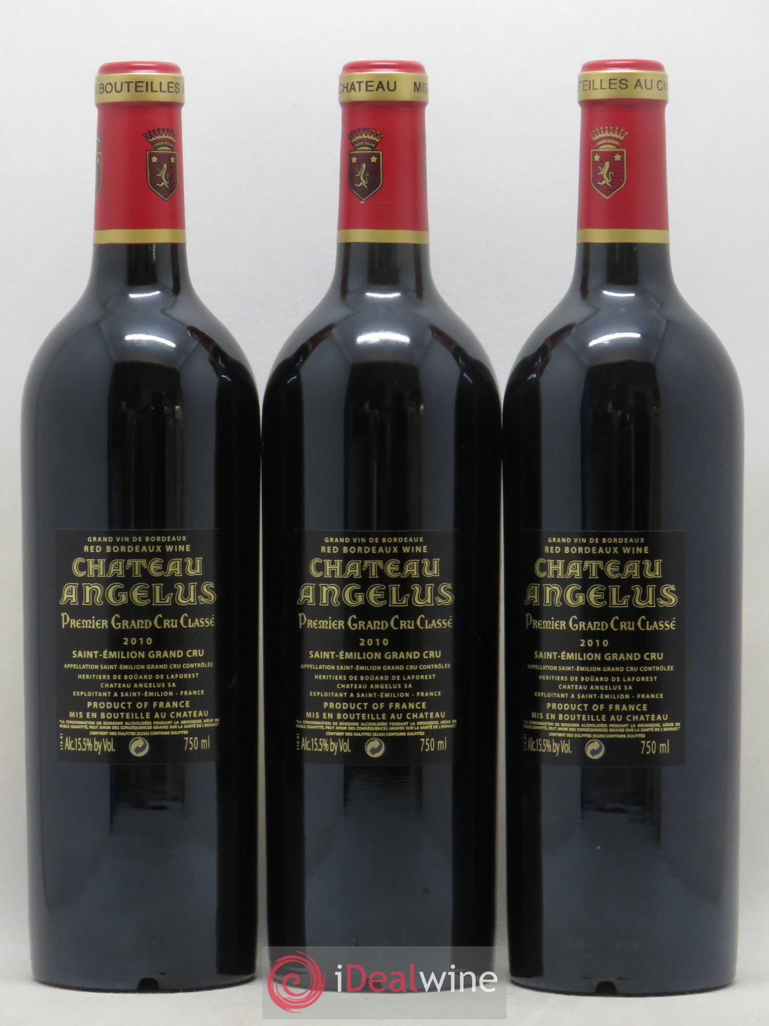 Château Angélus 1er Grand Cru Classé A 2010 - Lot de 12 bouteilles - 6