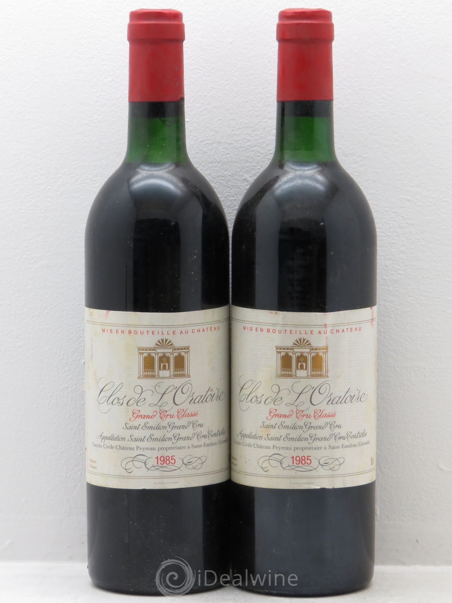 Clos de l'Oratoire Grand Cru Classé 1985 - Lot de 2 bouteilles - 0