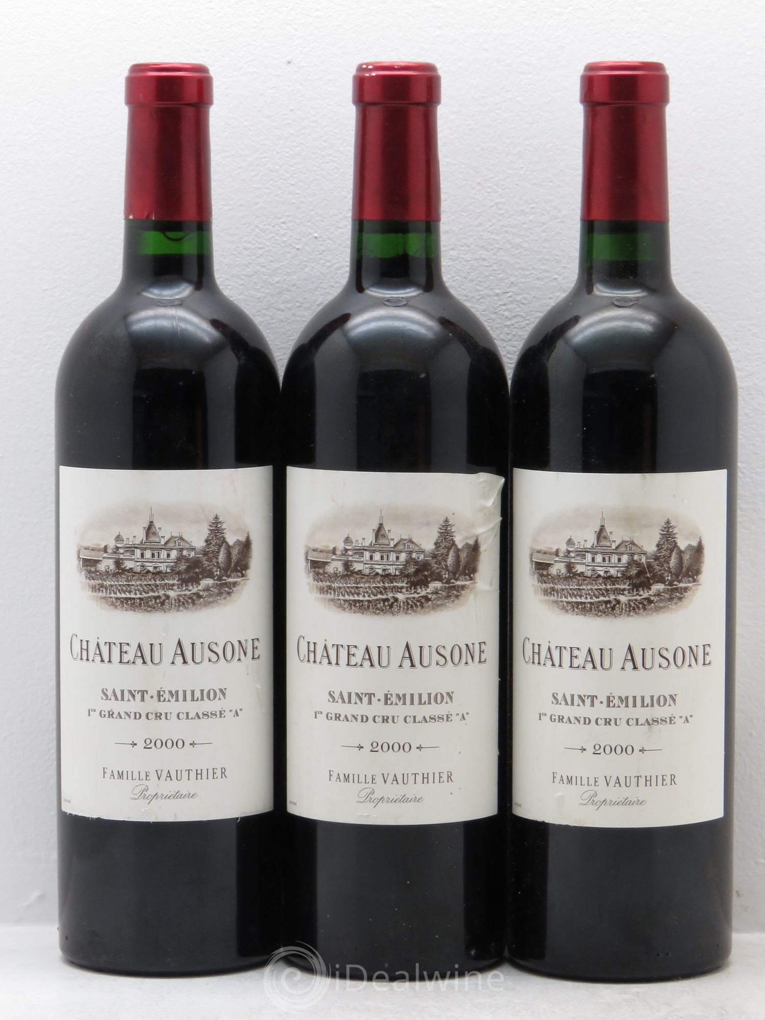 Château Ausone 1er Grand Cru Classé A 2000 - Lot de 3 bouteilles - 0