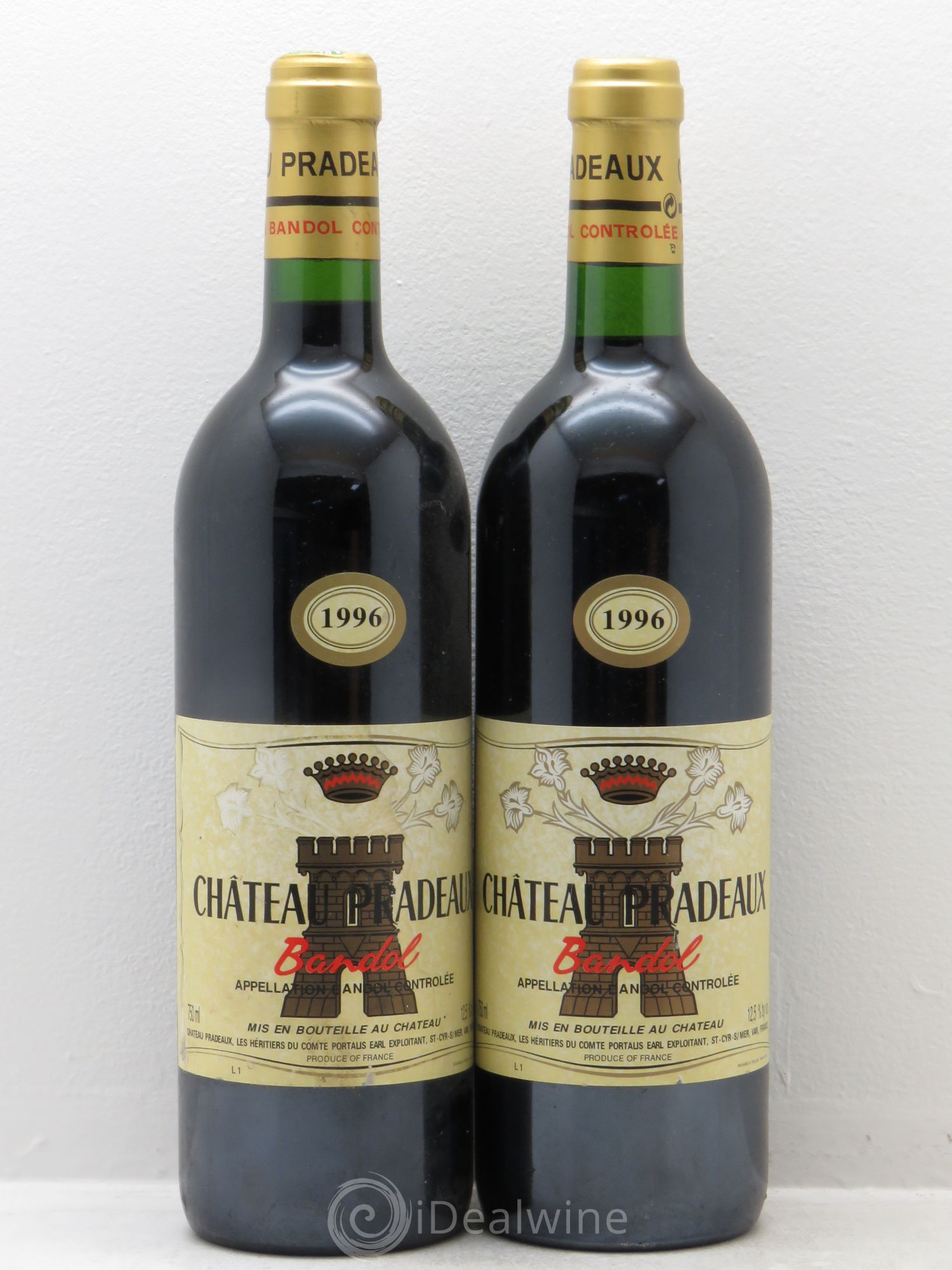 Bandol Château Pradeaux Famille Portalis 1996 - Lot de 2 bouteilles - 0
