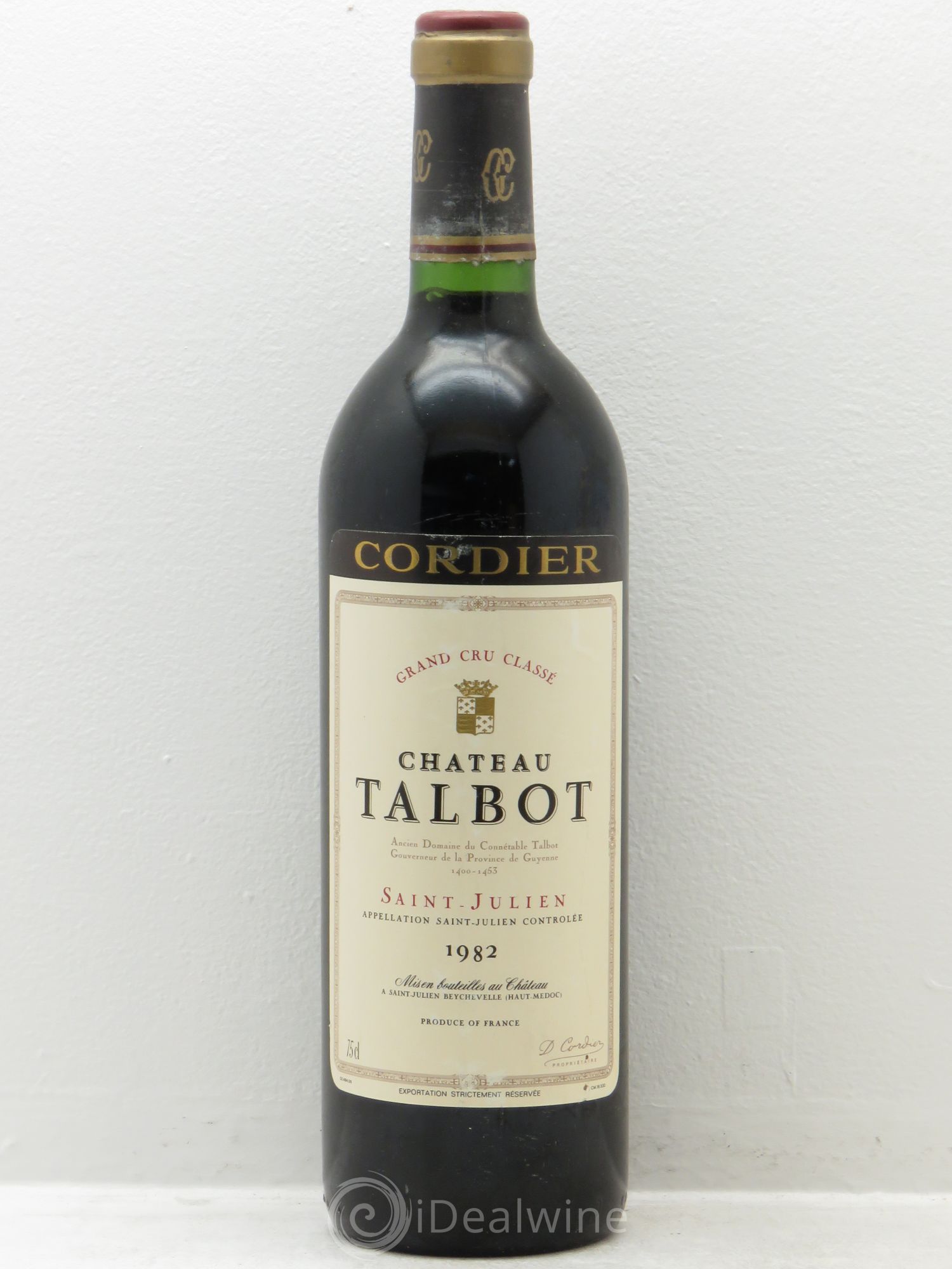 Château Talbot 4ème Grand Cru Classé 1982 - Lot de 1 bouteille - 0