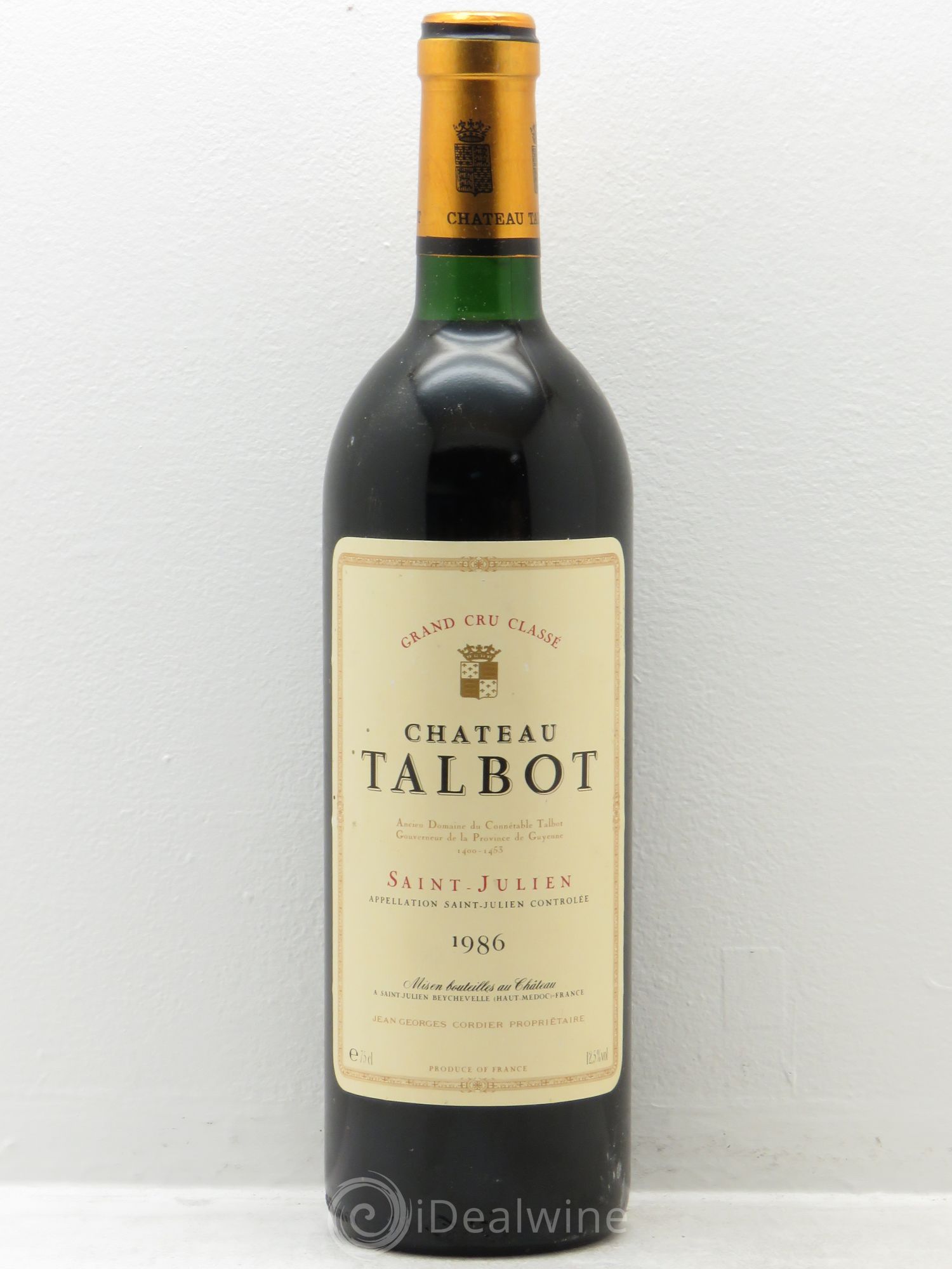 Château Talbot 4ème Grand Cru Classé 1986 - Lot de 1 bouteille - 0