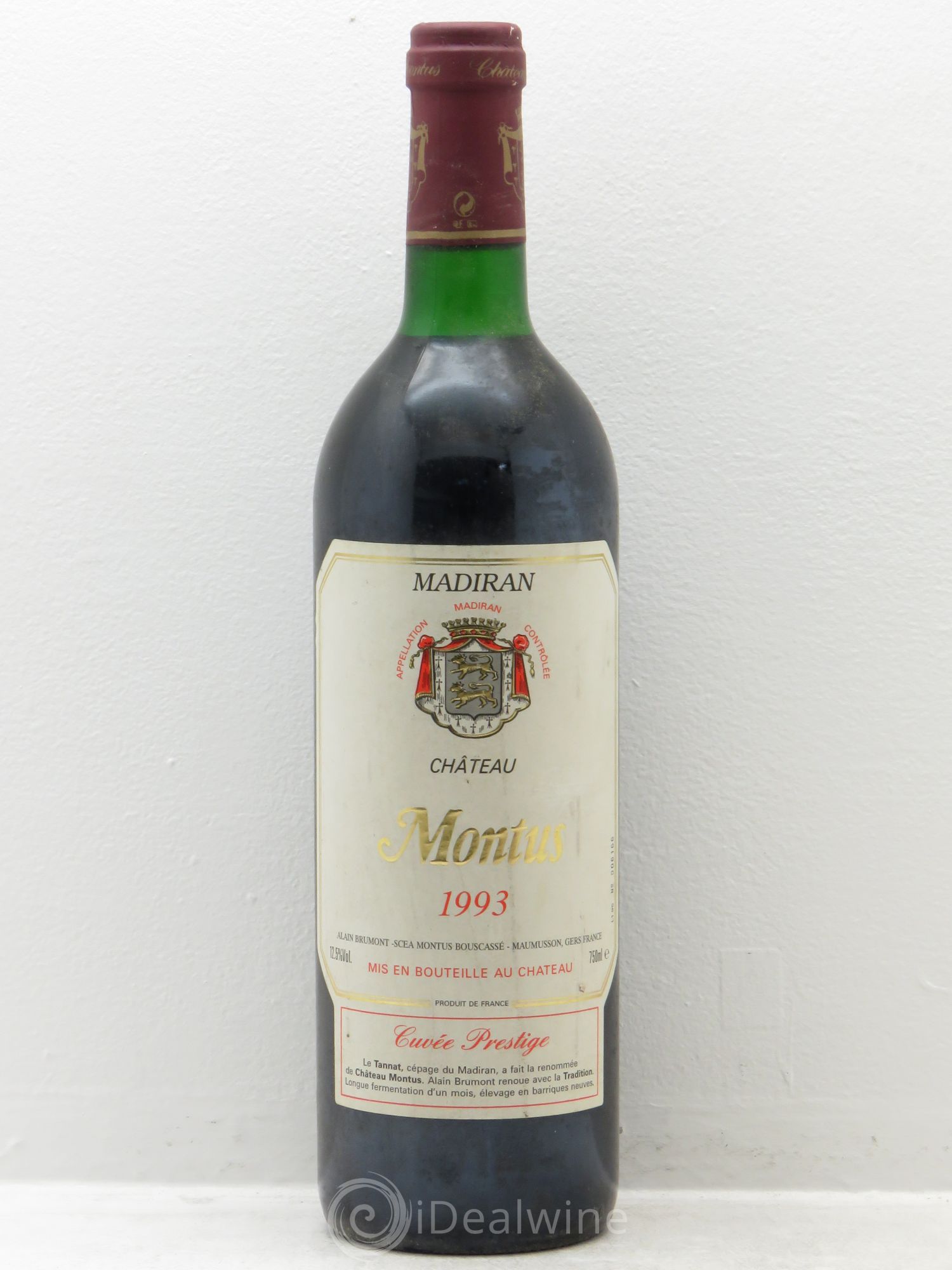 Madiran Château Montus-Prestige Alain Brumont 1993 - Lot de 1 bouteille - 0