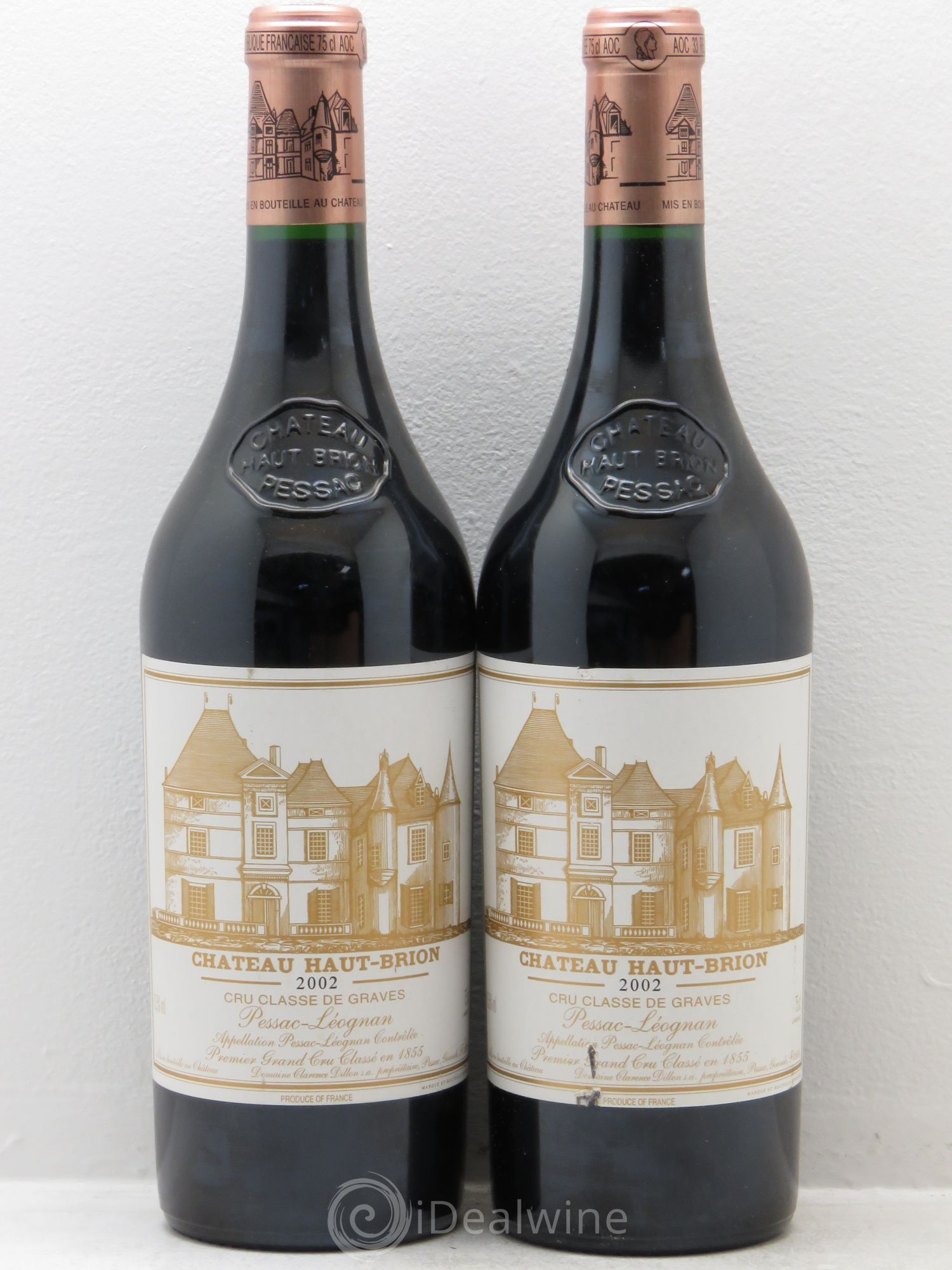Château Haut Brion 1er Grand Cru Classé 2002 - Lot de 2 bouteilles - 0