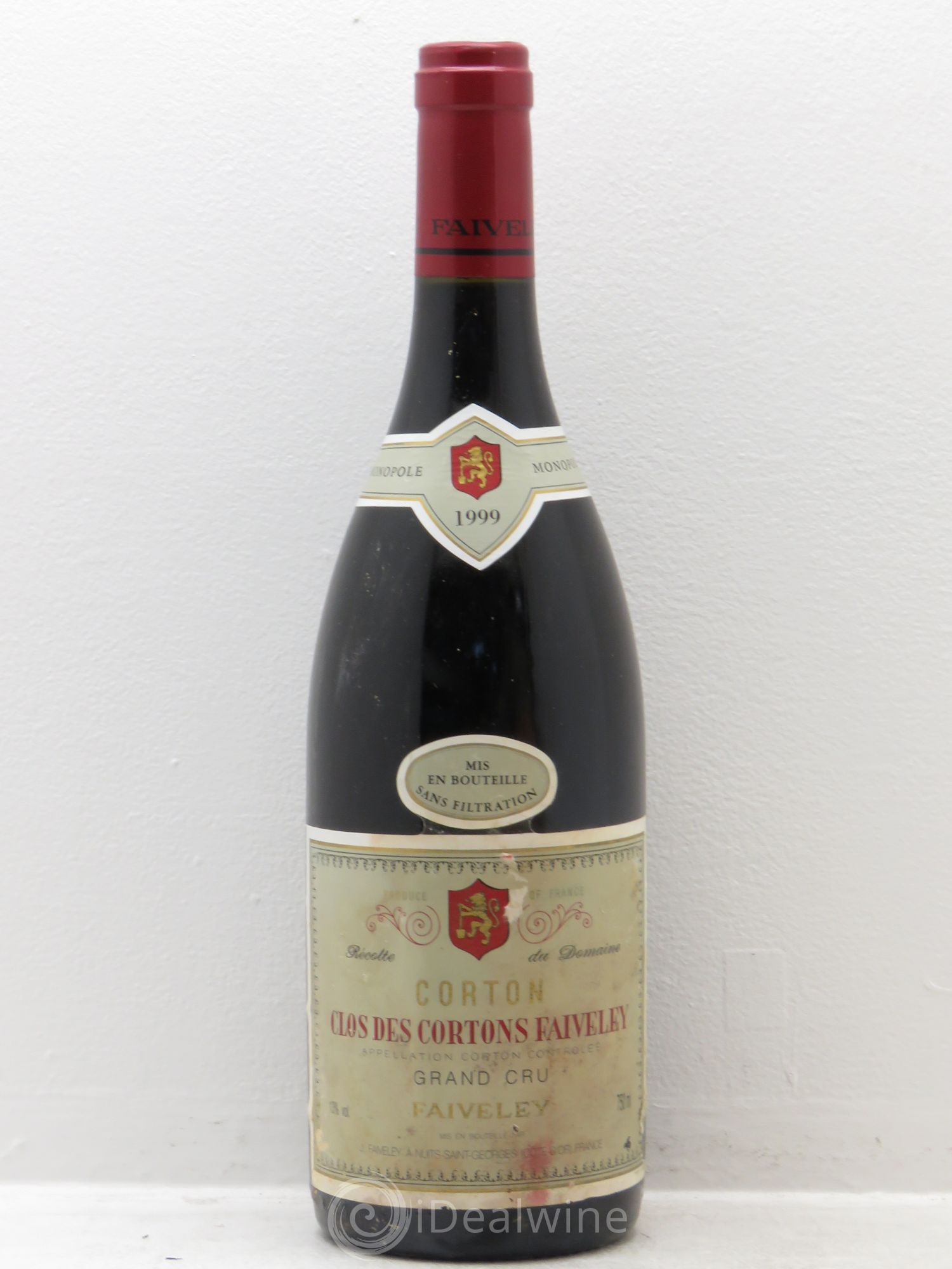 Corton Grand Cru Clos des Cortons Faiveley 1999 - Lot de 1 bouteille - 0