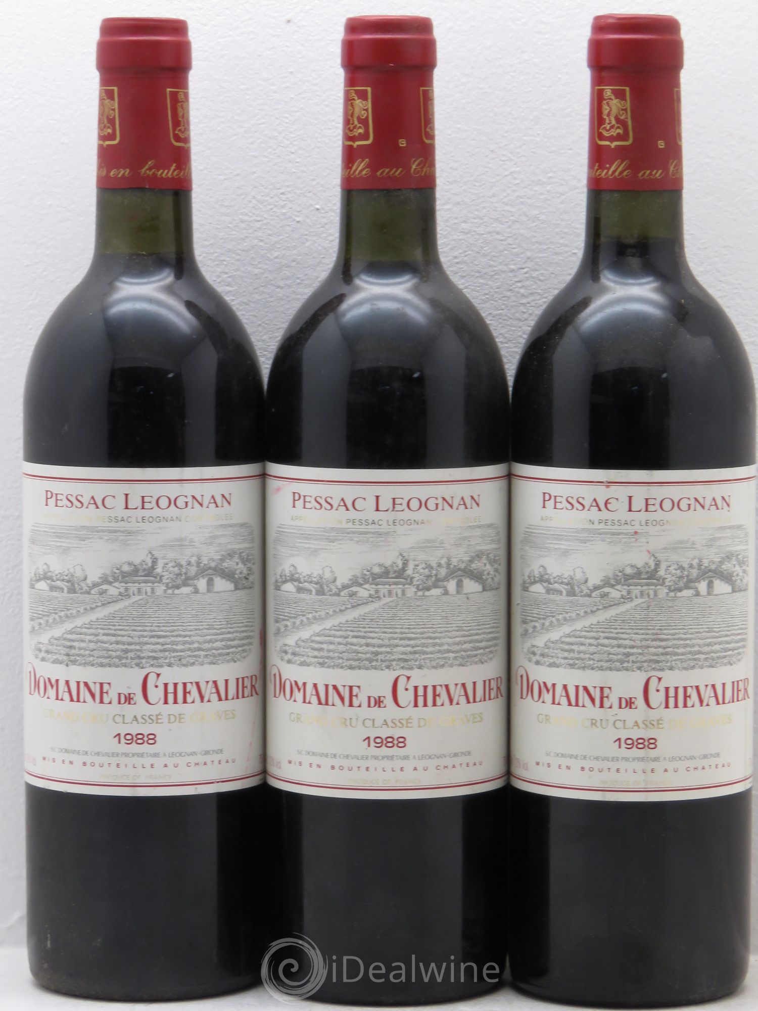 Domaine de Chevalier Cru Classé de Graves 1988 - Lot de 3 bouteilles - 0