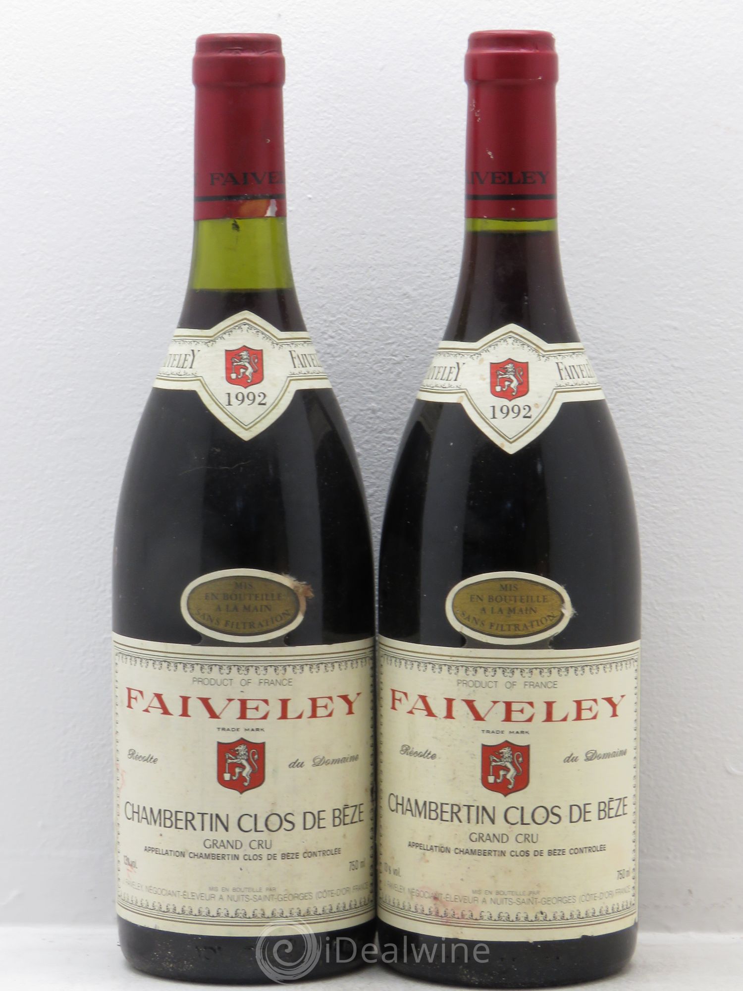 Chambertin Clos de Bèze Grand Cru Faiveley 1992 - Lot de 2 bouteilles - 0