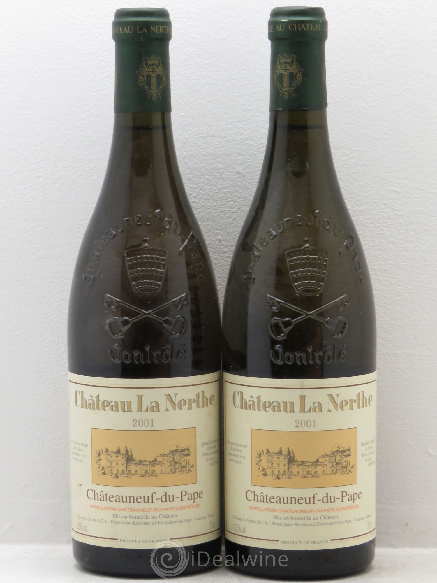 Châteauneuf-du-Pape Château la Nerthe Famille Richard 2001 - Lot de 2 bouteilles - 0