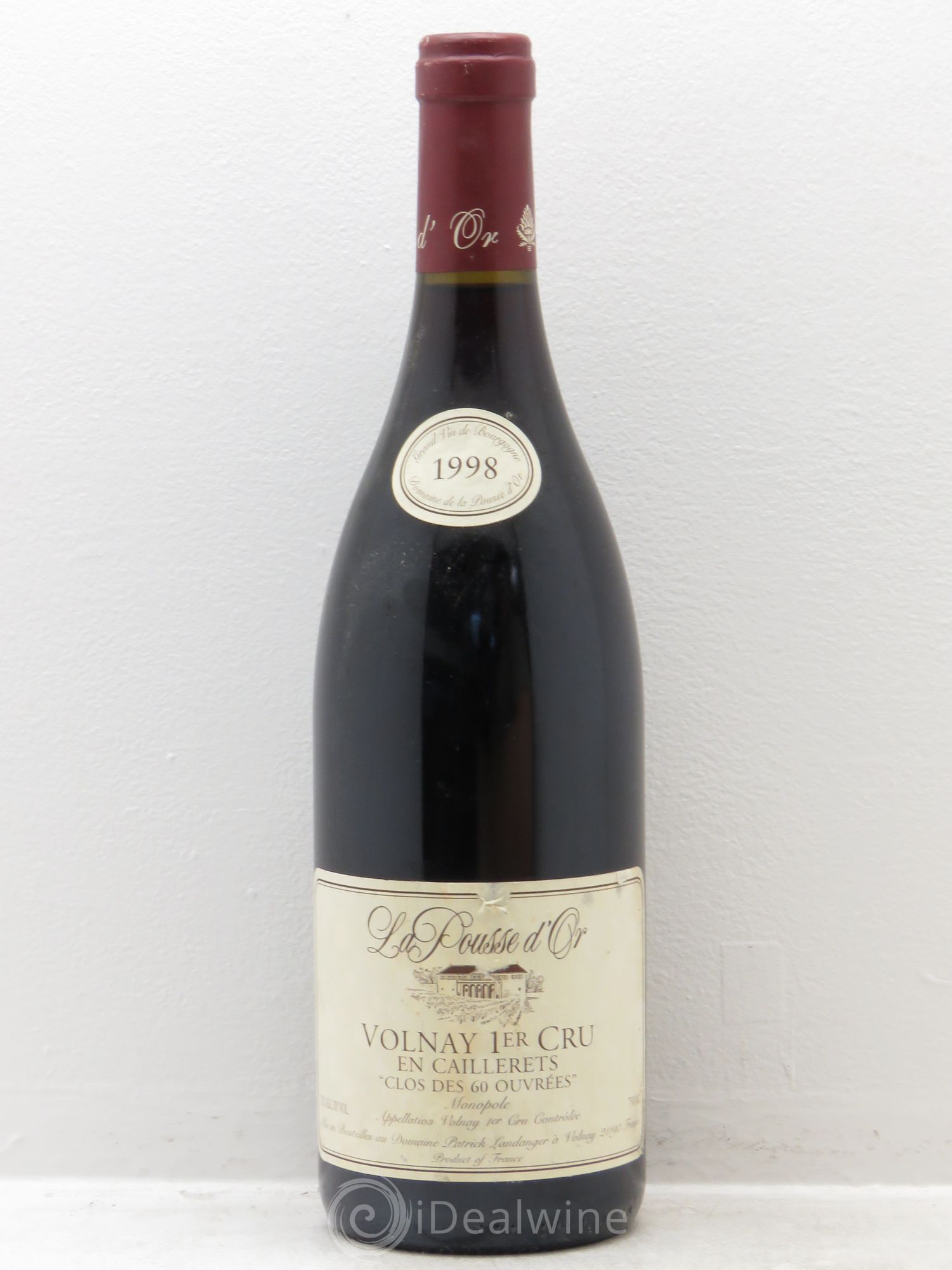 Volnay 1er Cru Clos des 60 ouvrées La Pousse d'Or (Domaine de) 1998 - Lot de 1 bouteille - 0