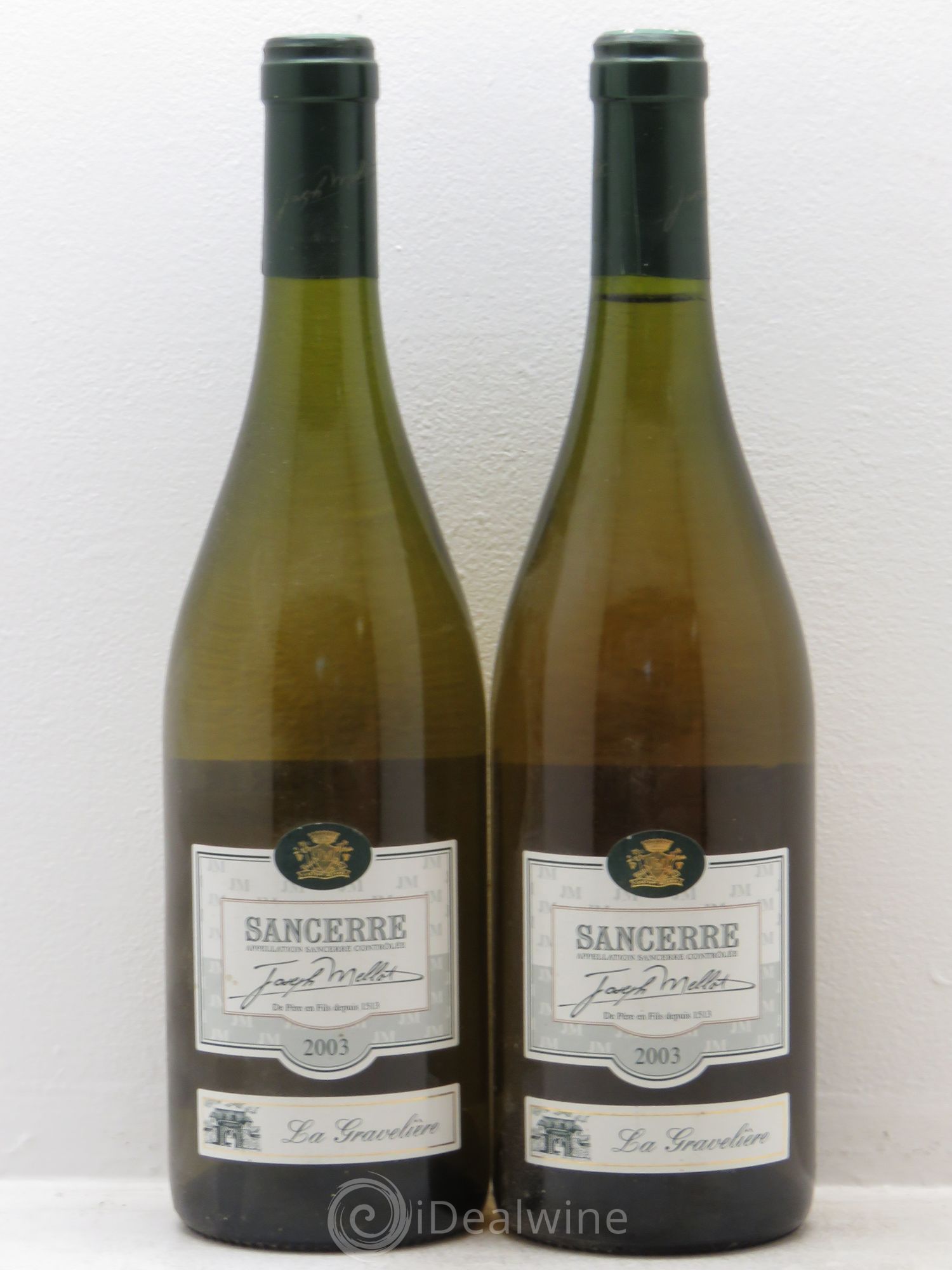 Sancerre Gravellière - Joseph Mellot (sans prix de réserve) 2003 - Posten von 2 Flaschen - 0