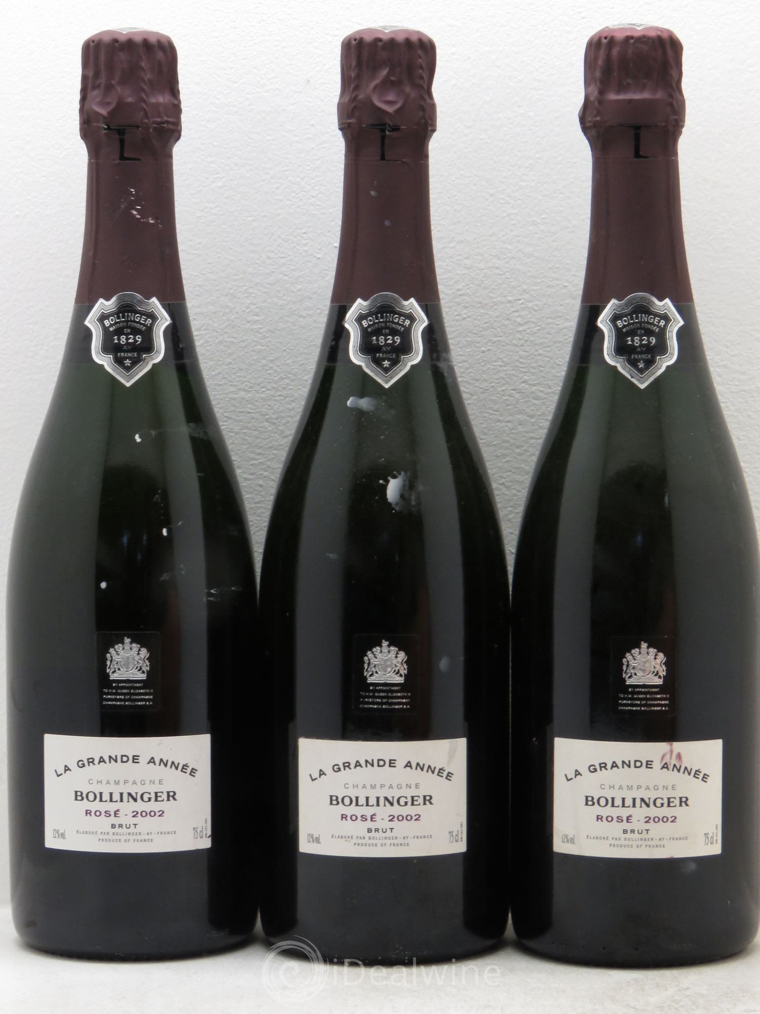 Grande Année Brut Bollinger 2002 - Lot de 3 bouteilles - 0