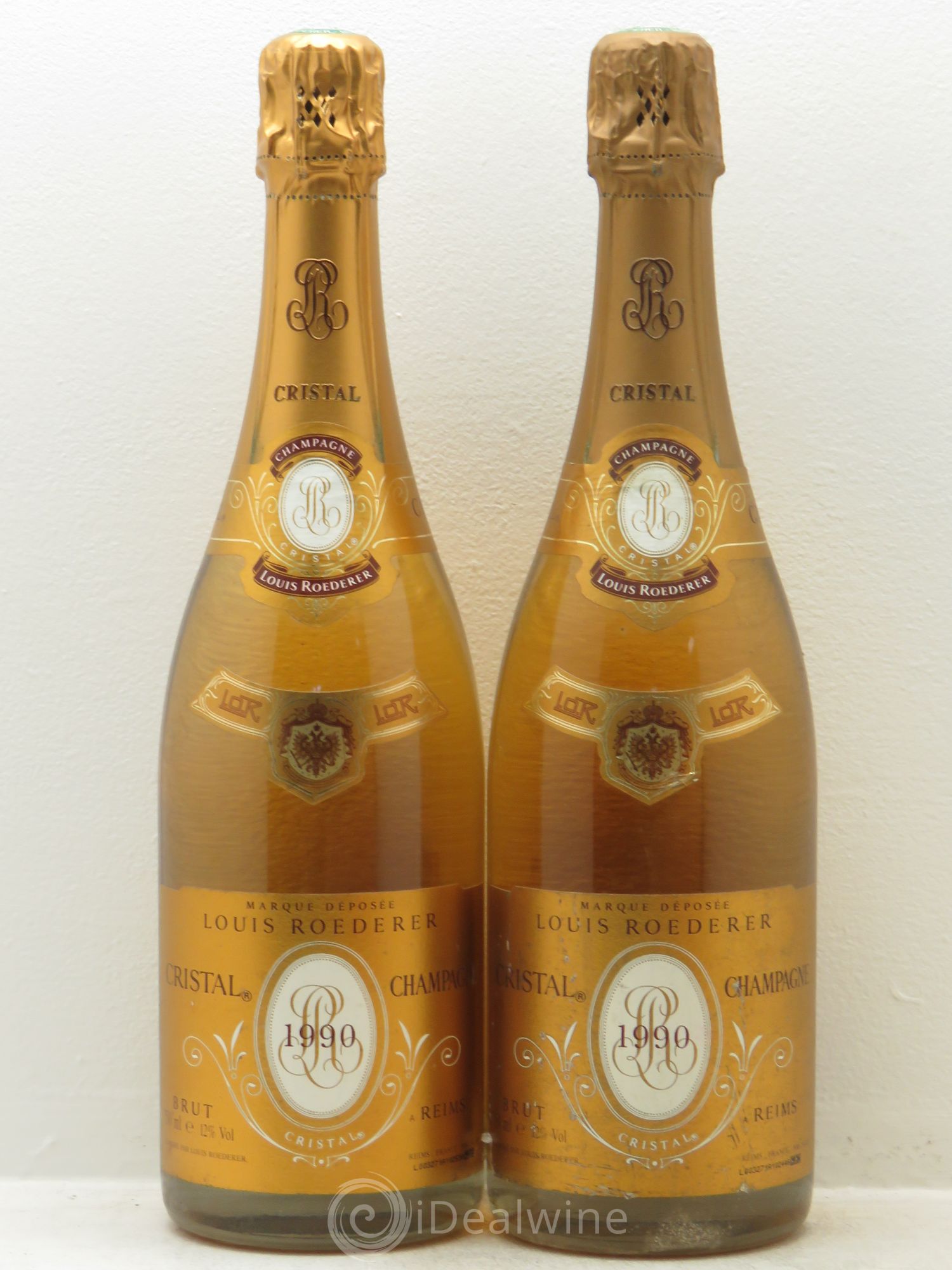 Cristal Louis Roederer 1990 - Lot de 2 bouteilles - 0