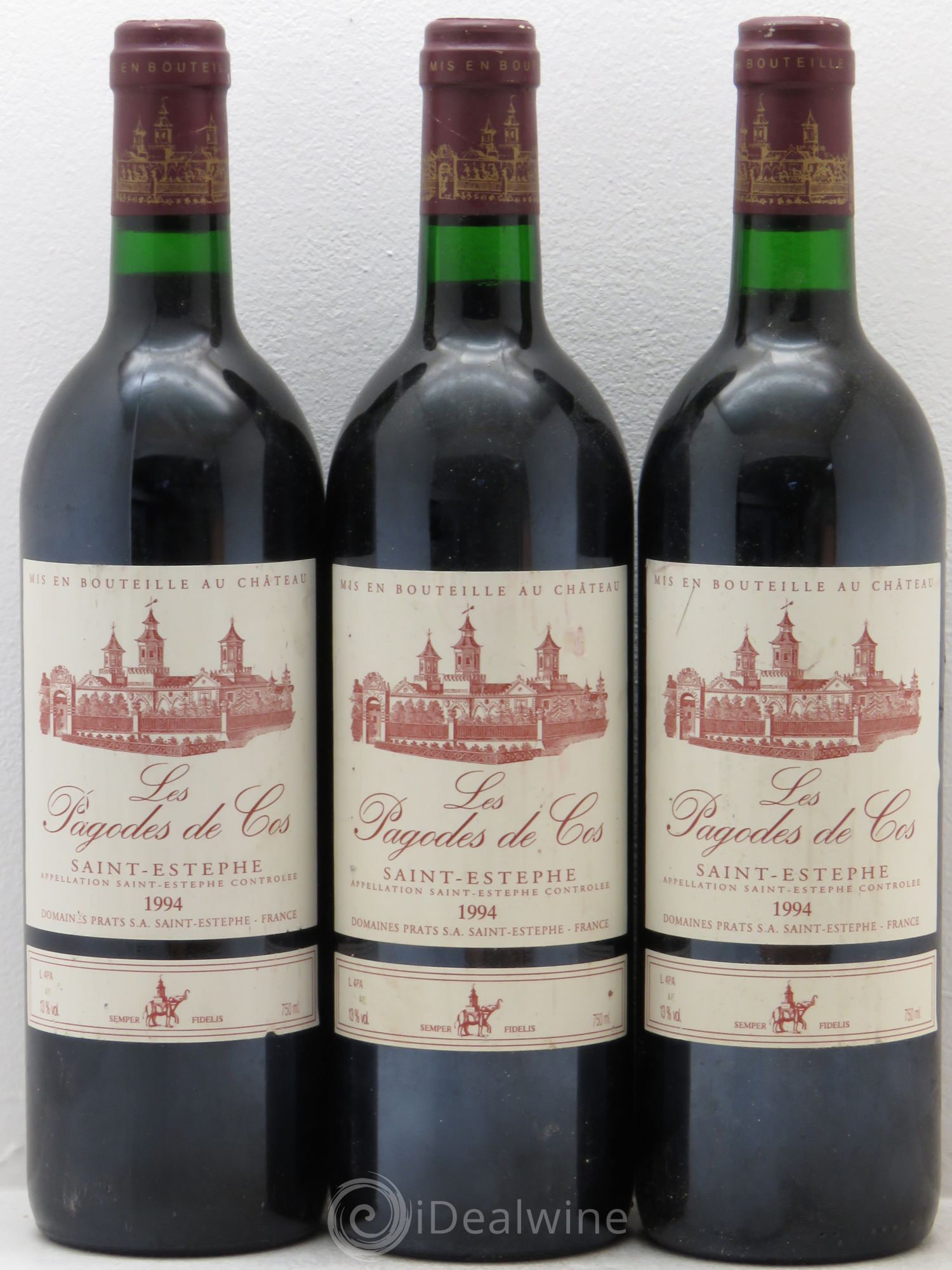 Les Pagodes de Cos Second Vin 1994 - Posten von 3 Flaschen - 0