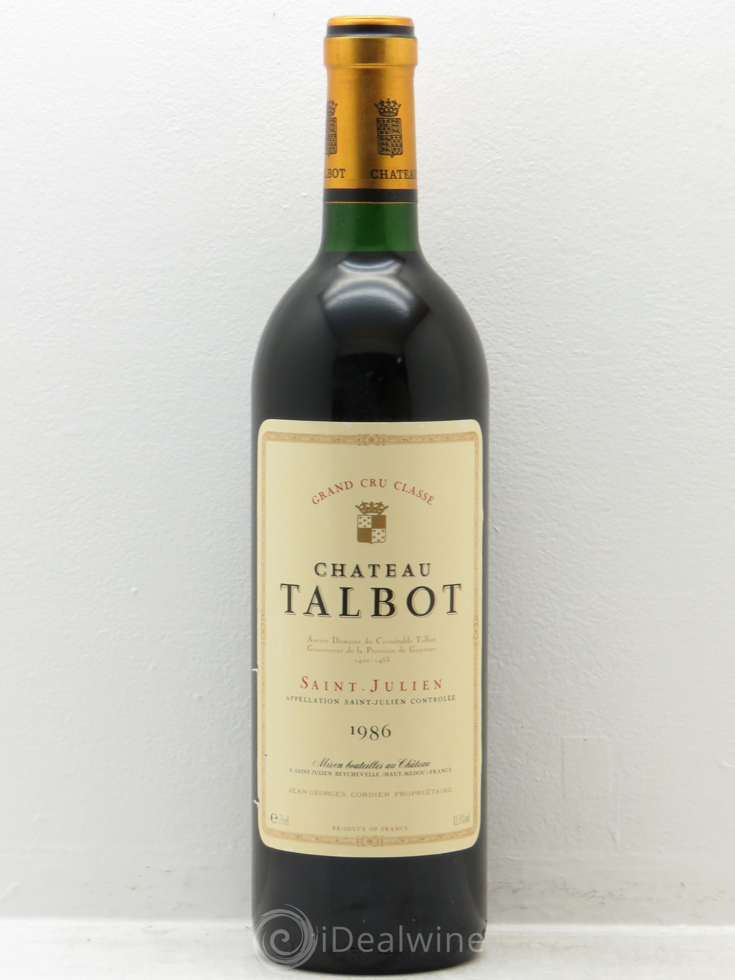 Château Talbot 4ème Grand Cru Classé 1986 - Lot de 1 bouteille - 0