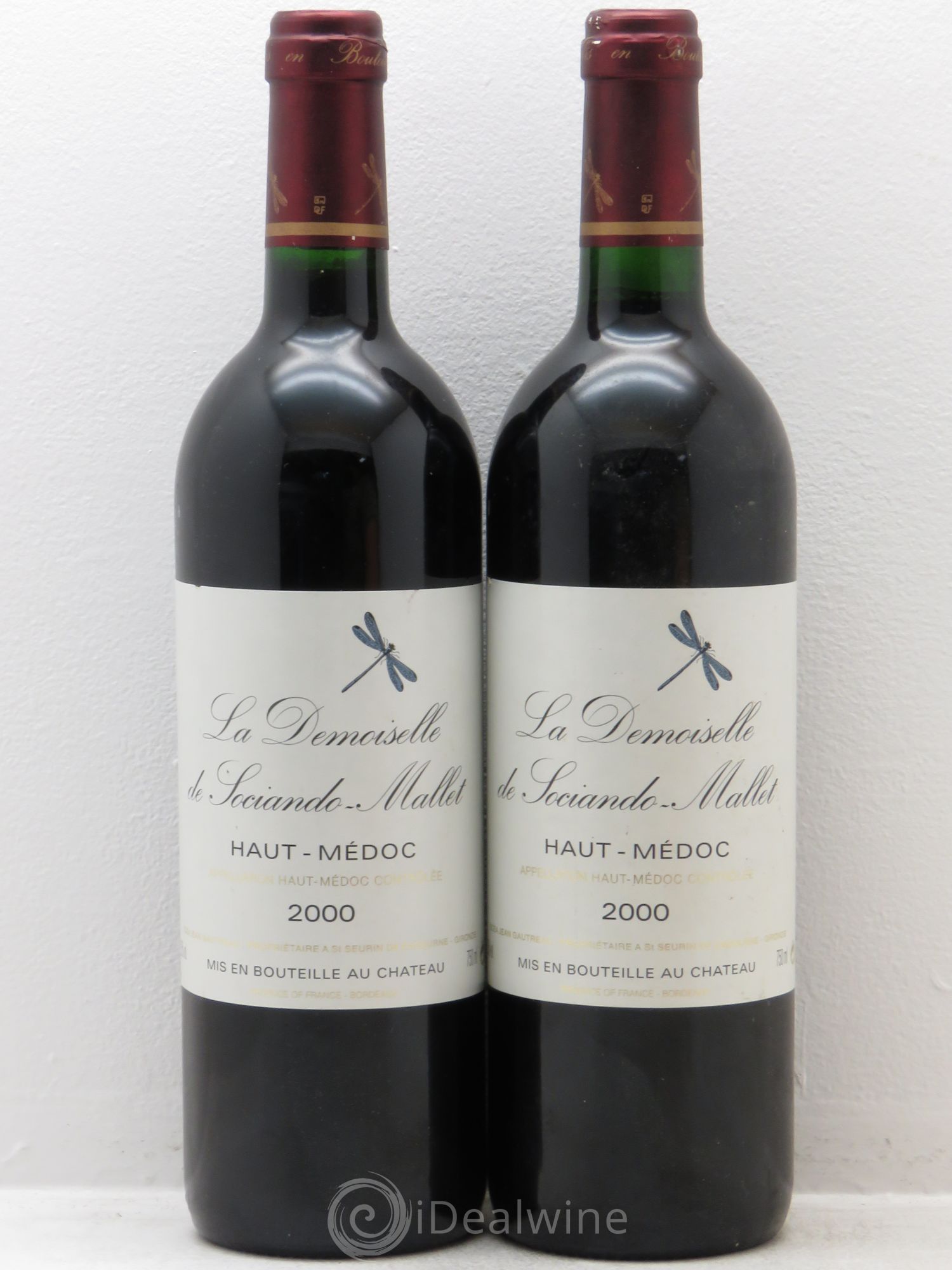 Demoiselle de Sociando Mallet Second Vin 2000 - Lot de 2 bouteilles - 0