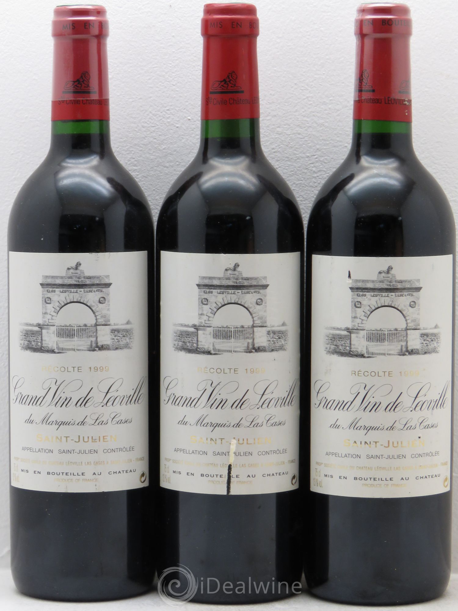 Château Léoville Las Cases 2ème Grand Cru Classé 1999 - Lot de 3 bouteilles - 0