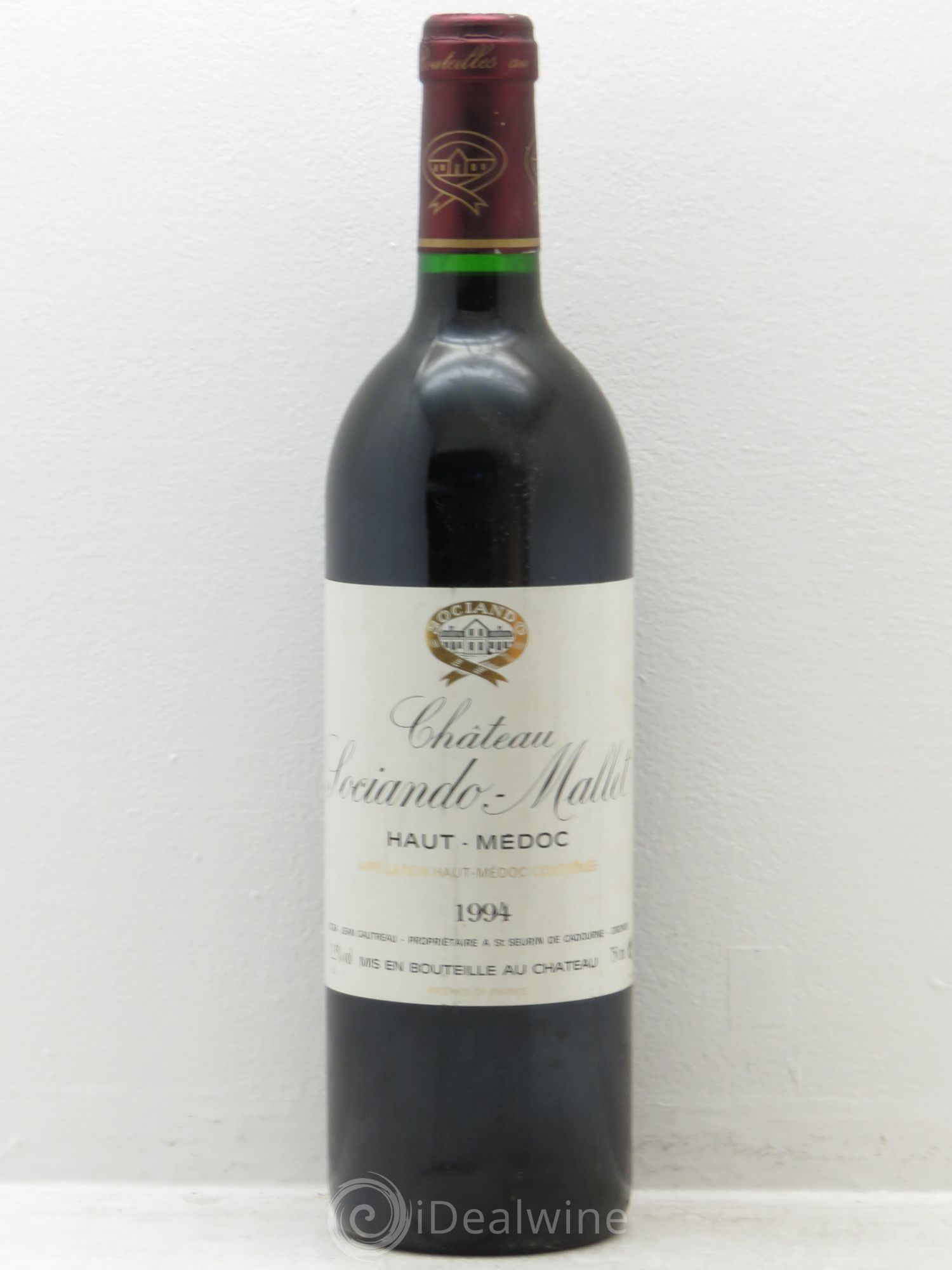 Château Sociando Mallet 1994 - Lot de 1 bouteille - 0