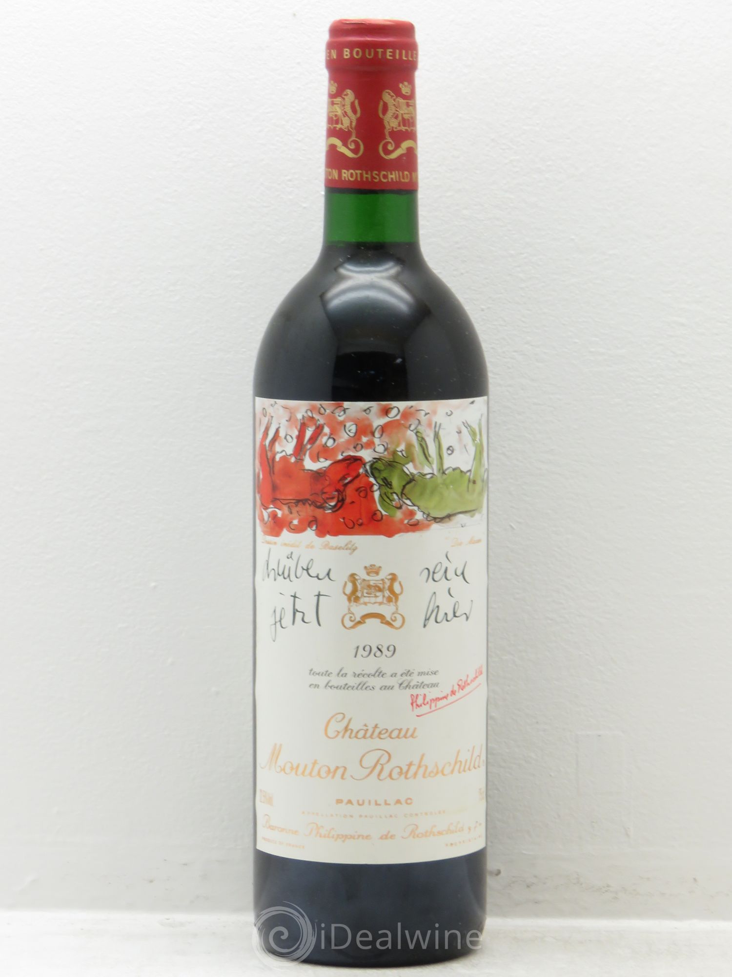Château Mouton Rothschild 1er Grand Cru Classé 1989 - Lot de 1 bouteille - 0