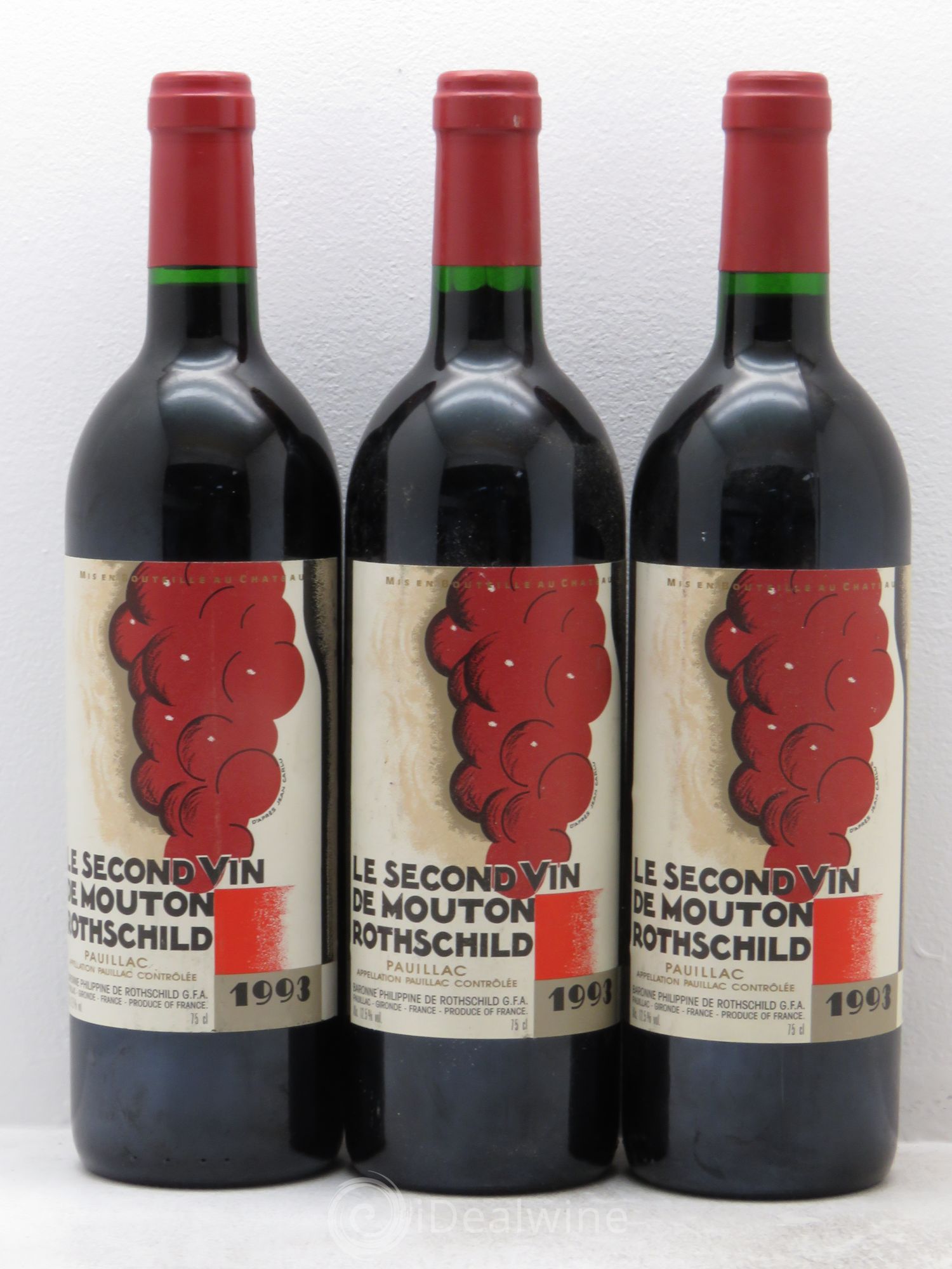 Petit Mouton Second Vin 1993 - Lot de 3 bouteilles - 0