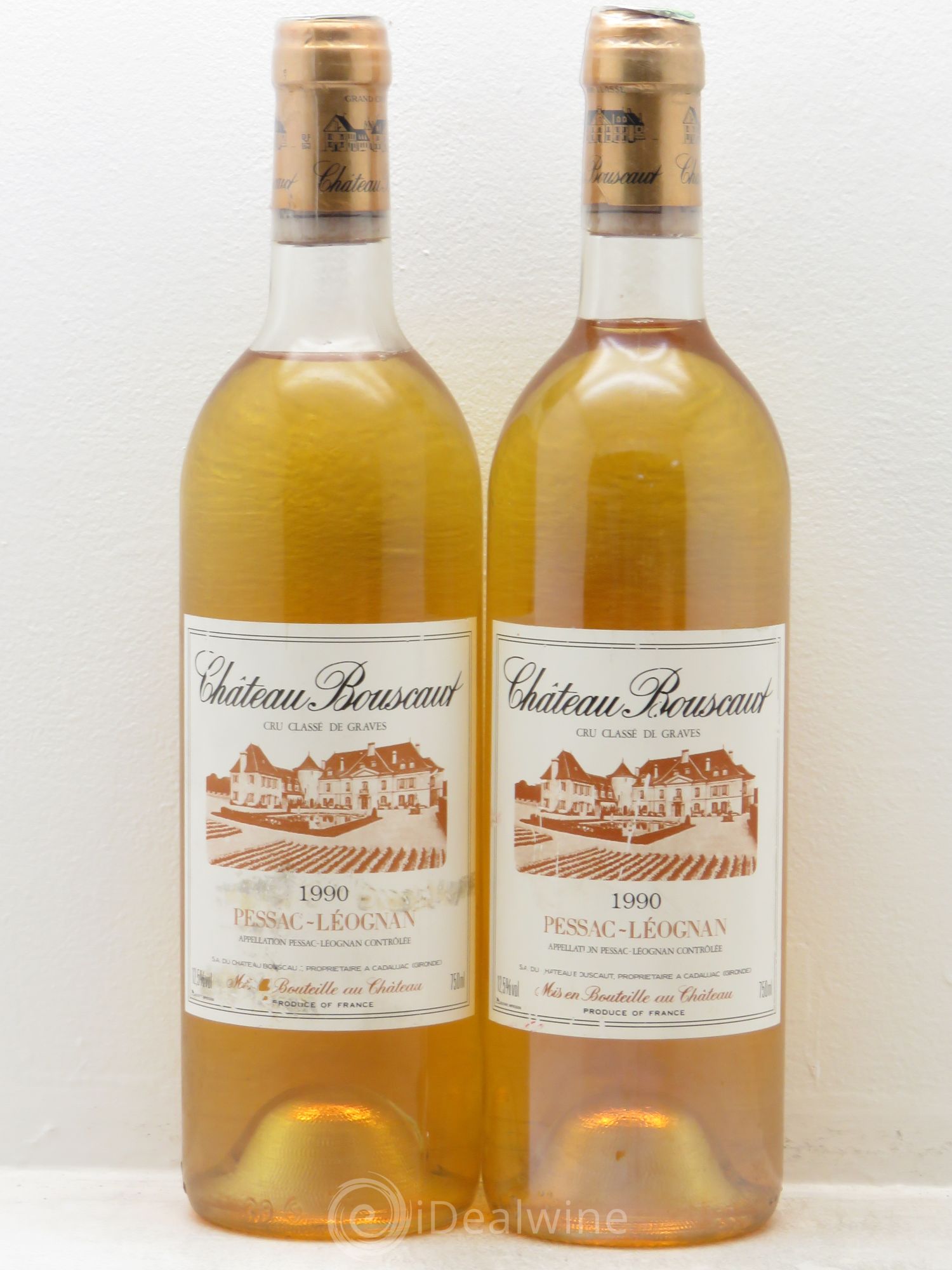 Château Bouscaut Cru Classé de Graves 1990 - Lot de 2 bouteilles - 0