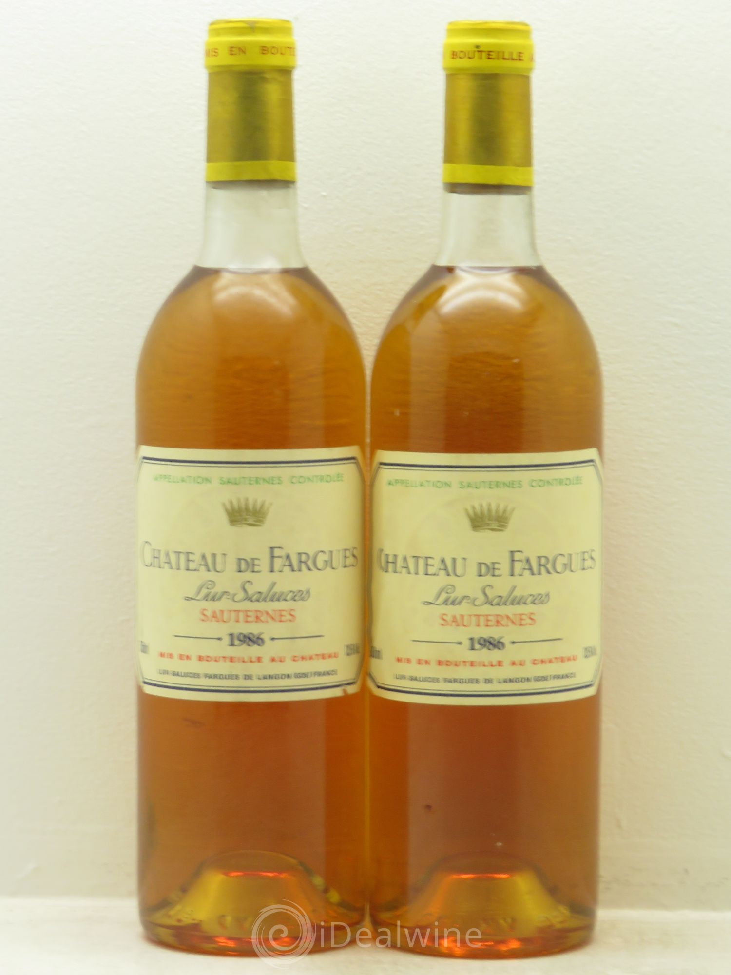 Château de Fargues 1986 - Lotto di 2 bottiglie - 0