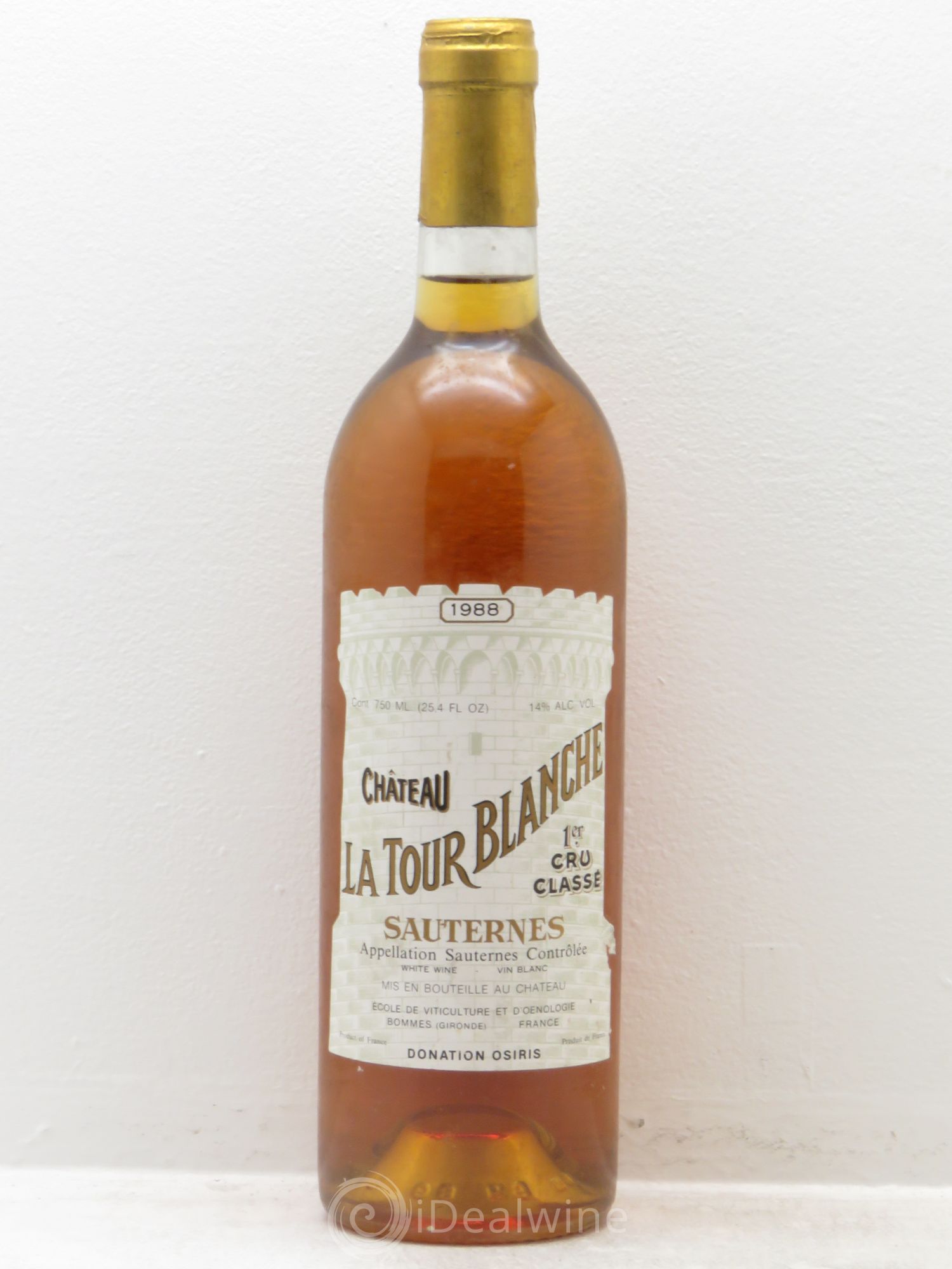 Château la Tour Blanche 1er Grand Cru Classé 1988 - Lotto di 1 bottiglia - 0