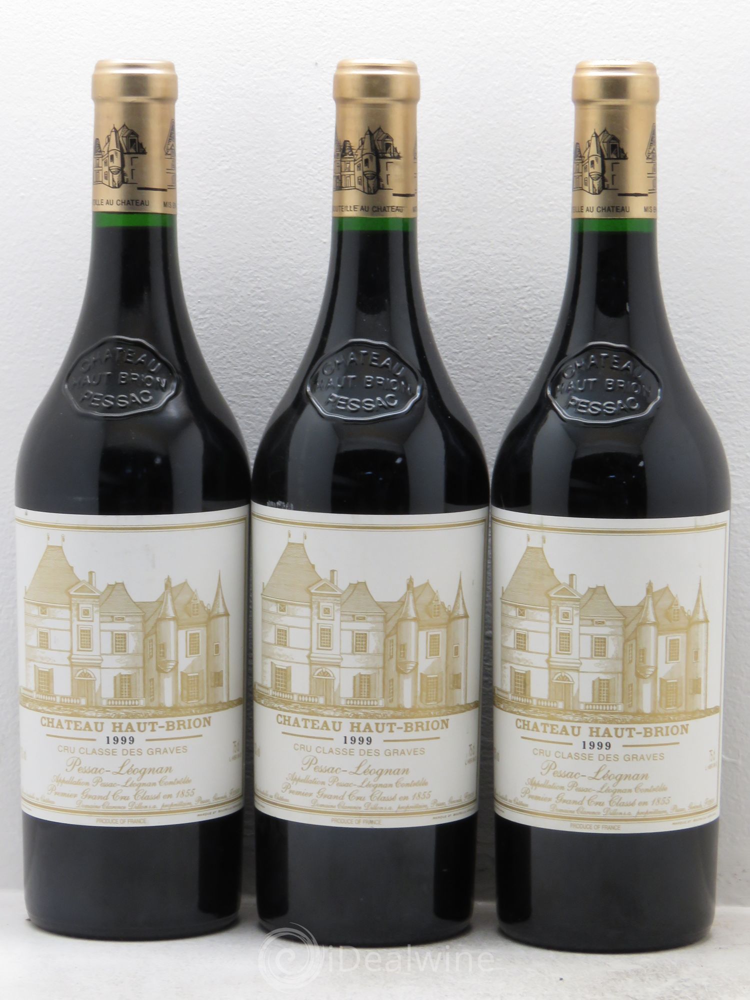 Château Haut Brion 1er Grand Cru Classé 1999 - Lot de 3 bouteilles - 0