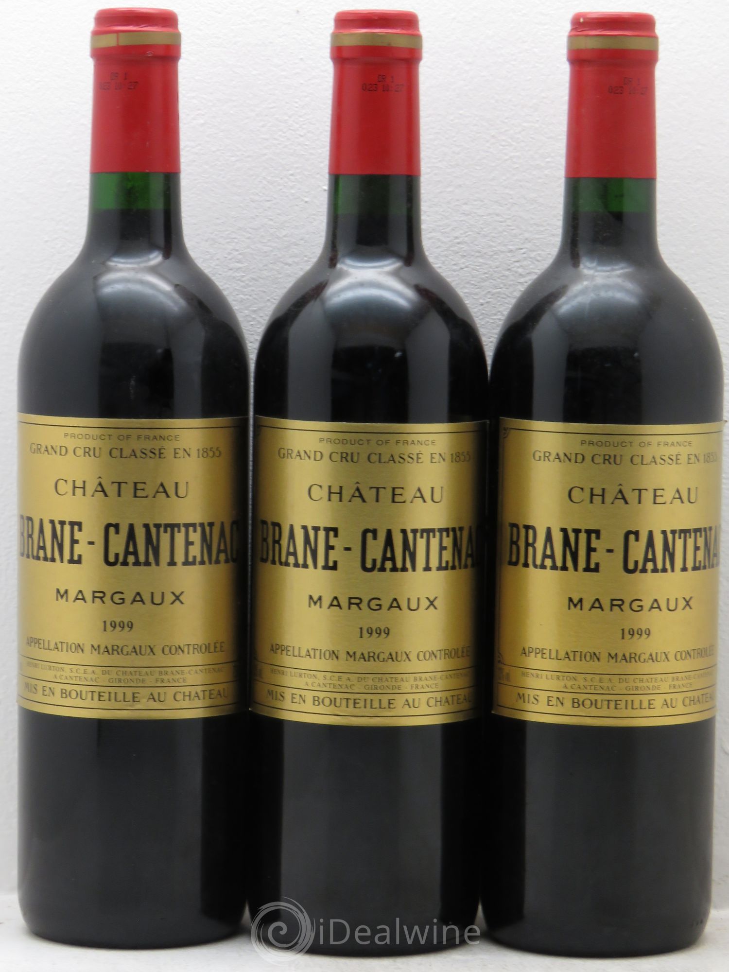 Château Brane Cantenac 2ème Grand Cru Classé 1999 - Lot de 3 bouteilles - 0
