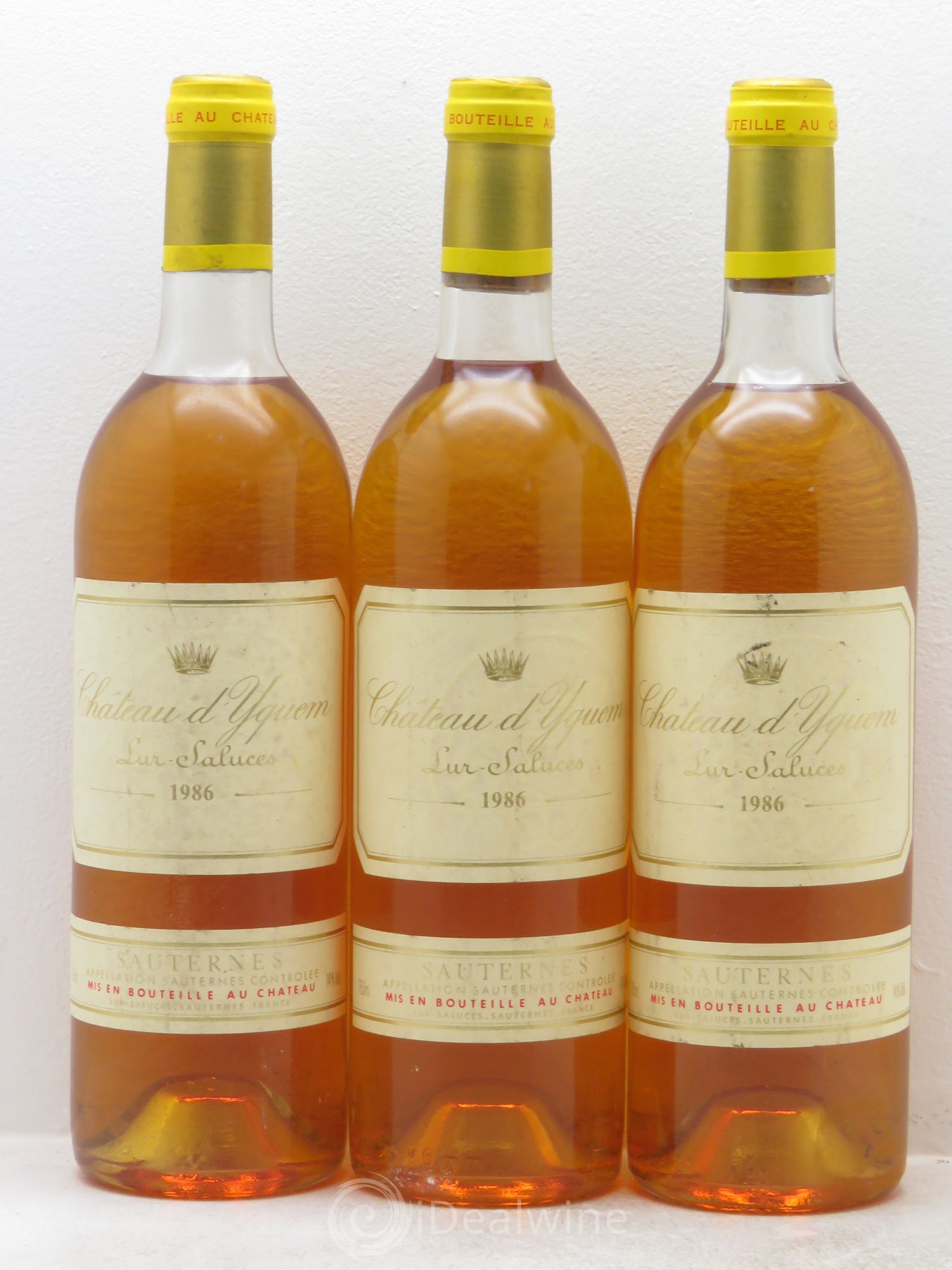 Château d' Yquem 1er Cru Classé Supérieur 1986 - Lotto di 3 bottiglie - 0