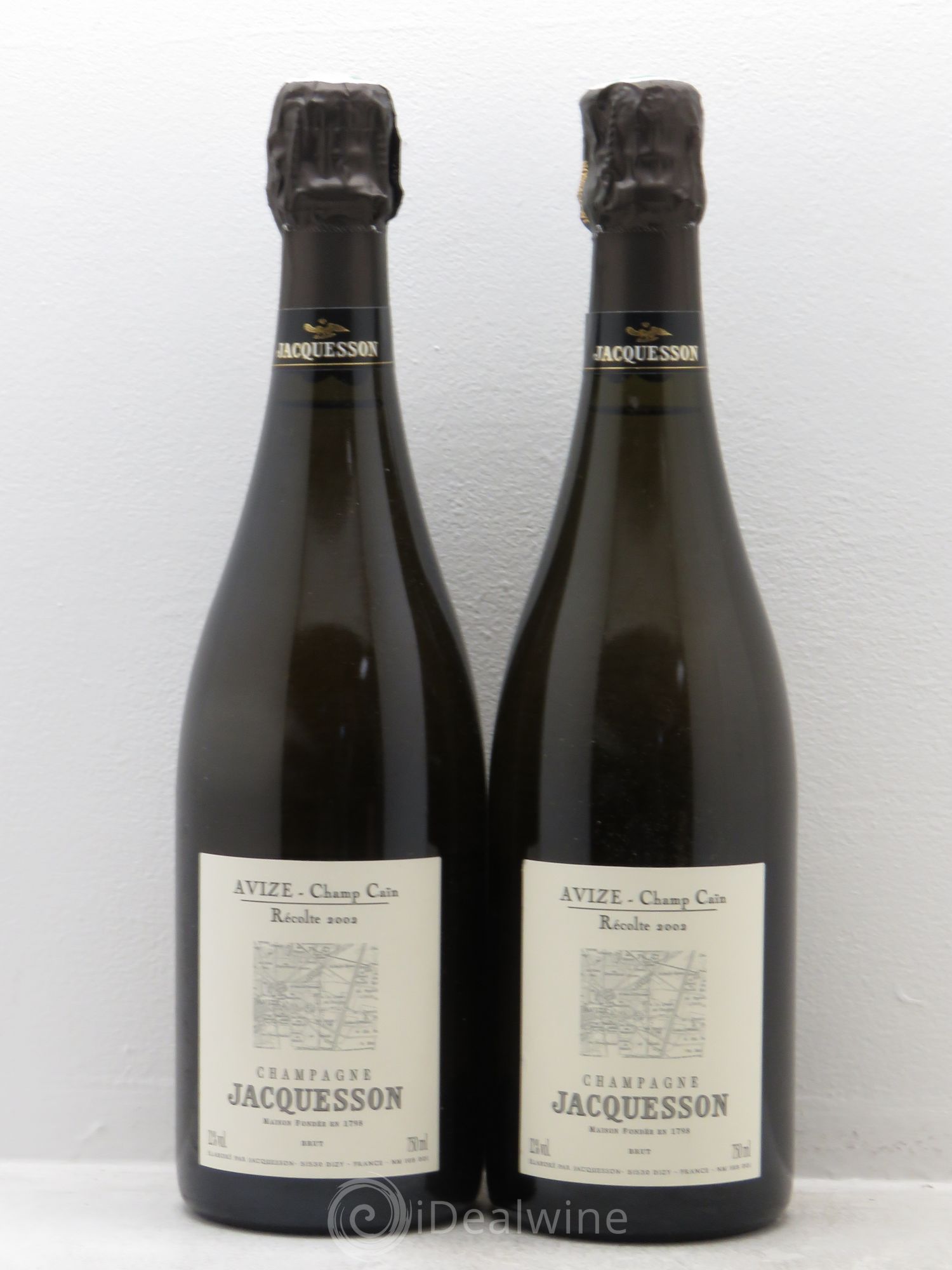 Avize Champ Caïn Extra-Brut Jacquesson 2002 - Lot de 2 bouteilles - 0