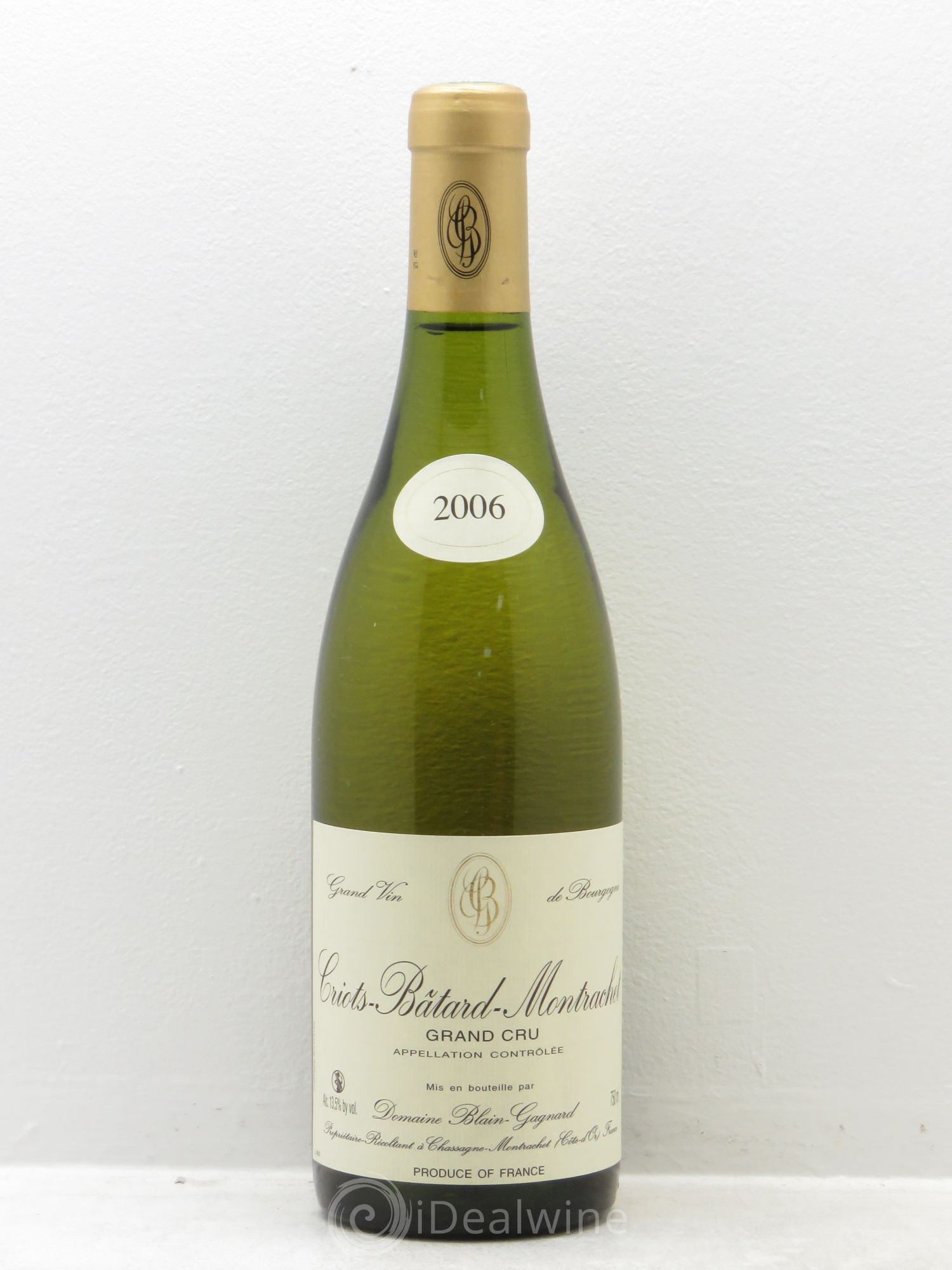 Criots-Bâtard-Montrachet Grand Cru Blain-Gagnard (Domaine) 2006 - Lot de 1 bouteille - 0