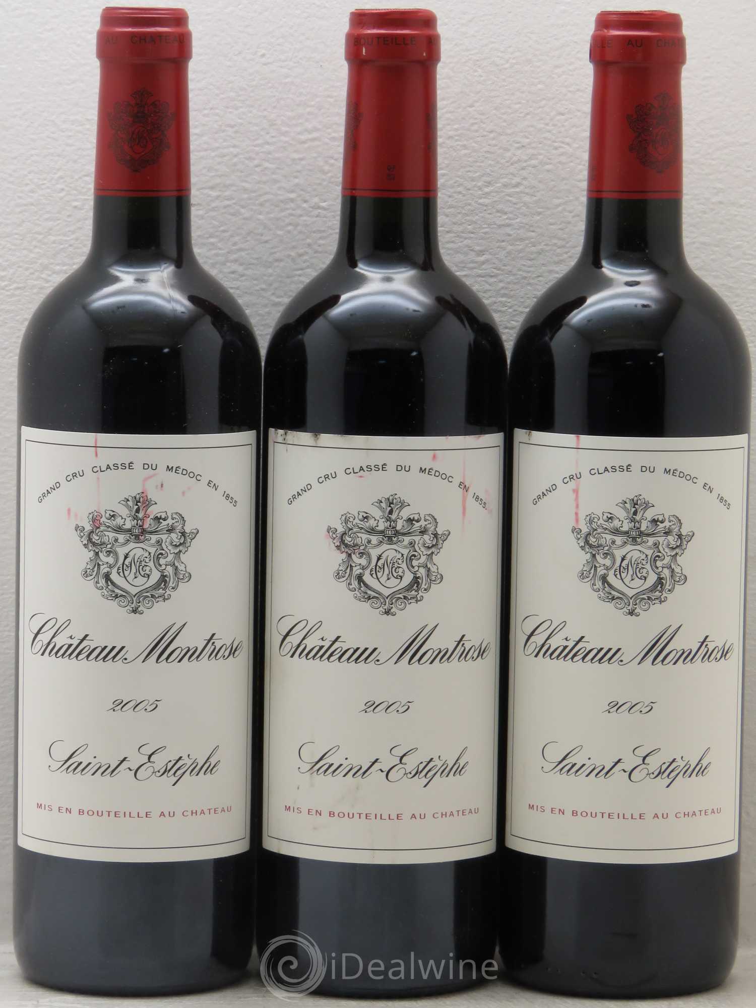 Château Montrose 2ème Grand Cru Classé 2005 - Lot de 3 bouteilles - 0