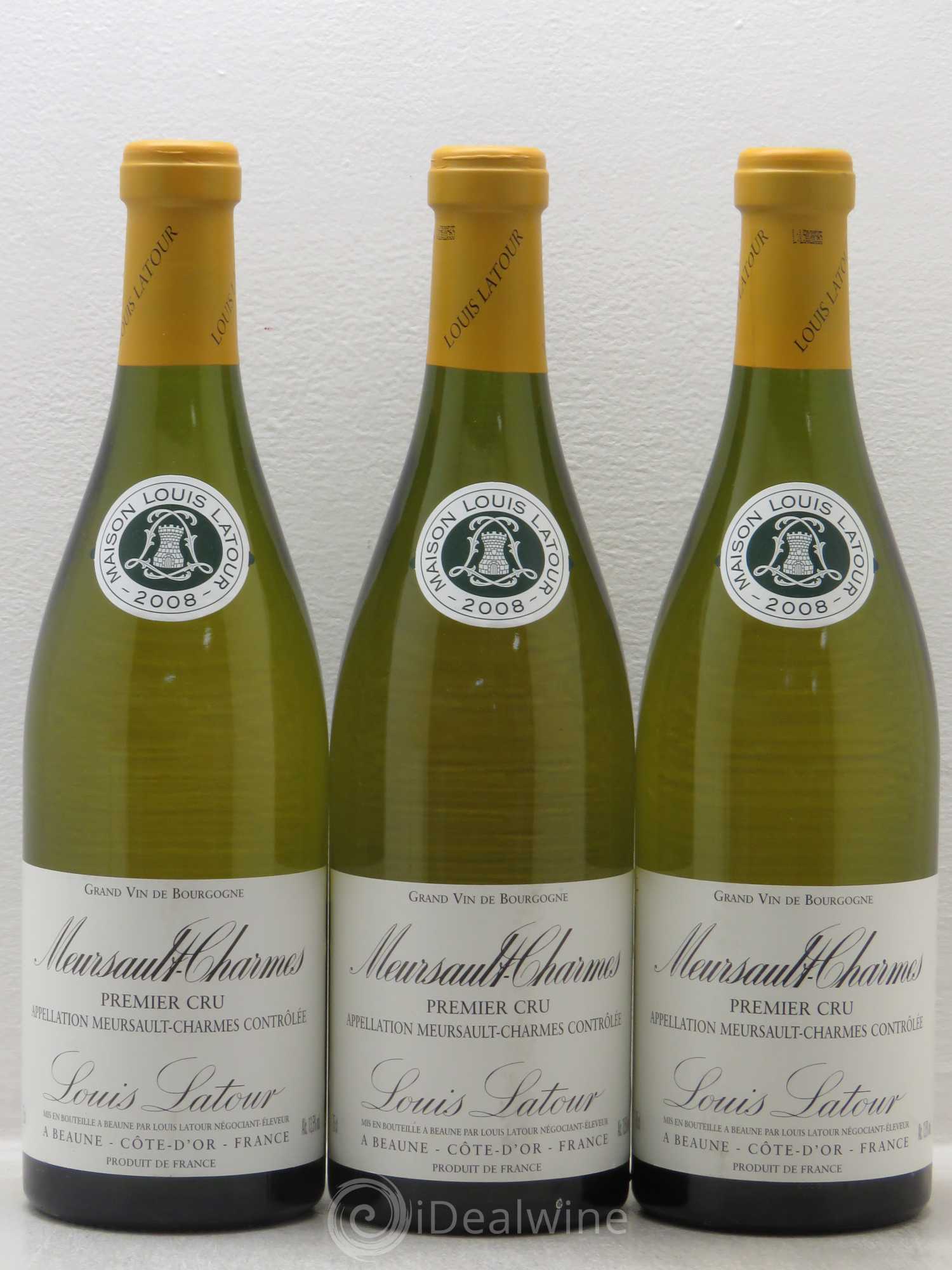 Meursault 1er Cru Charmes Louis Latour 2008 - Lot de 3 bouteilles - 0
