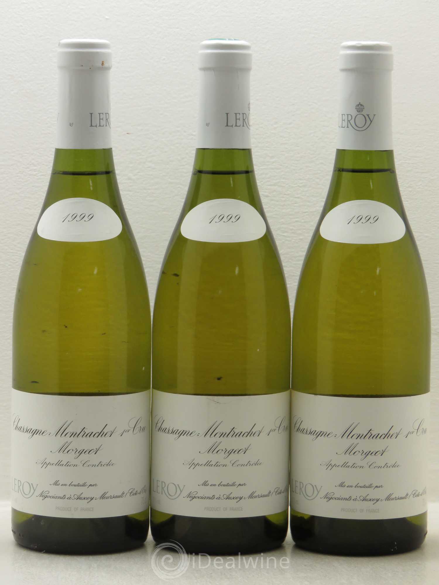 Chassagne-Montrachet 1er Cru Morgeot Leroy Négoce 1999 - Lotto di 3 bottiglie - 0