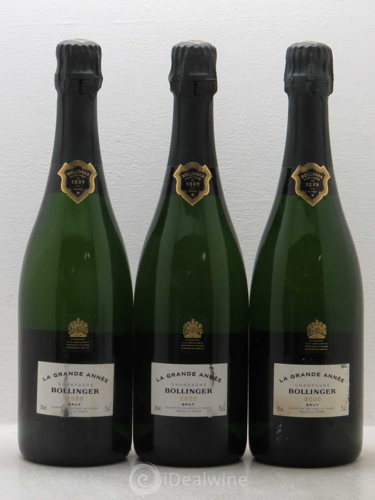 La Grande Année Brut Bollinger 2000 - Lot de 3 bouteilles - 0