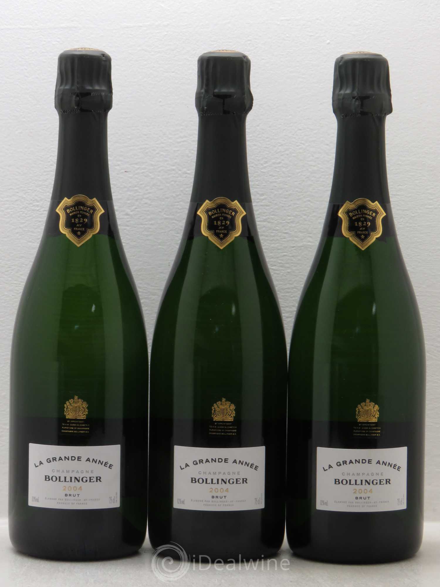 La Grande Année Brut Bollinger 2004 - Lot de 3 bouteilles - 0