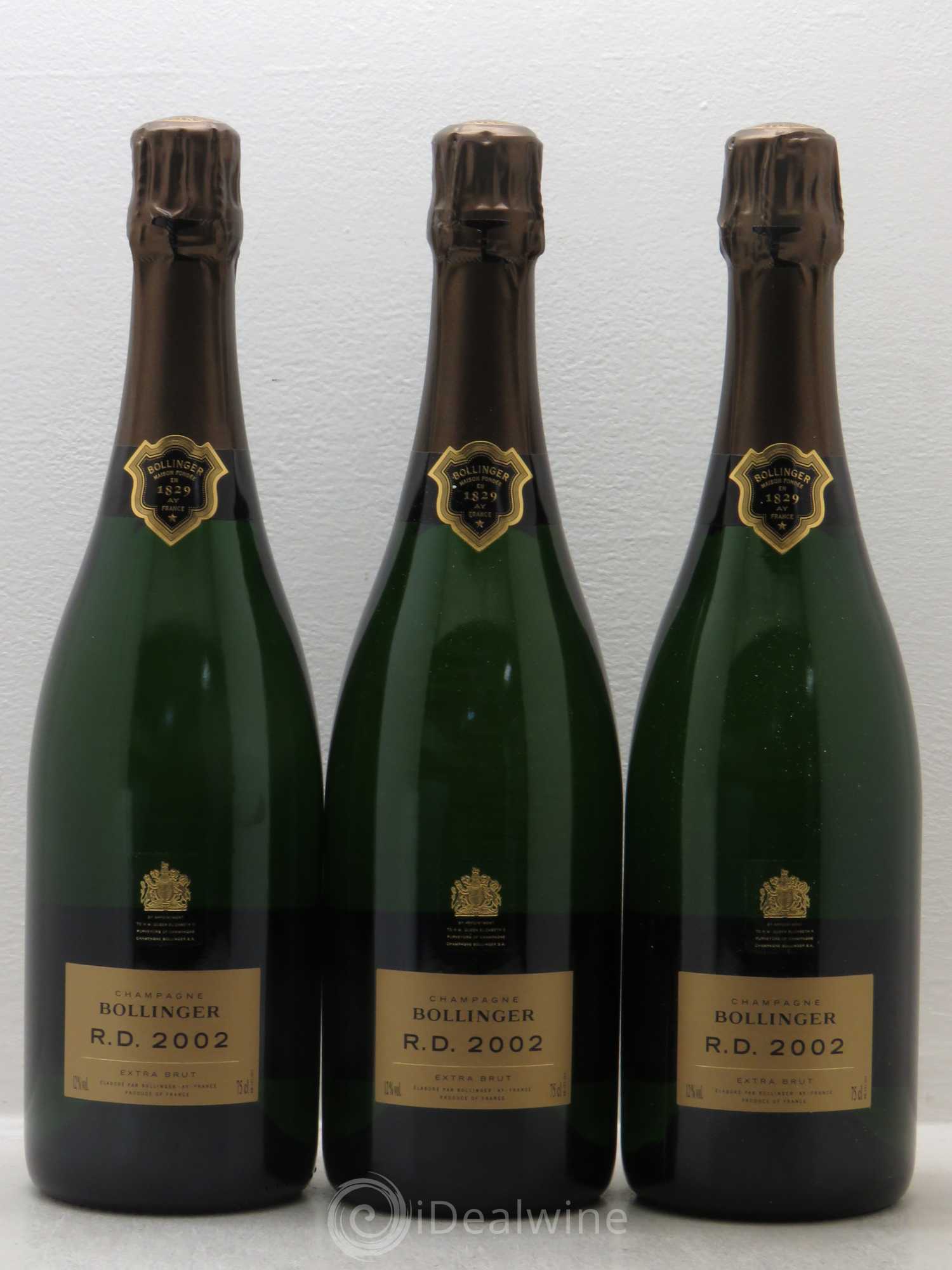 R.D. Extra-Brut Bollinger 2002 - Lot de 3 bouteilles - 0