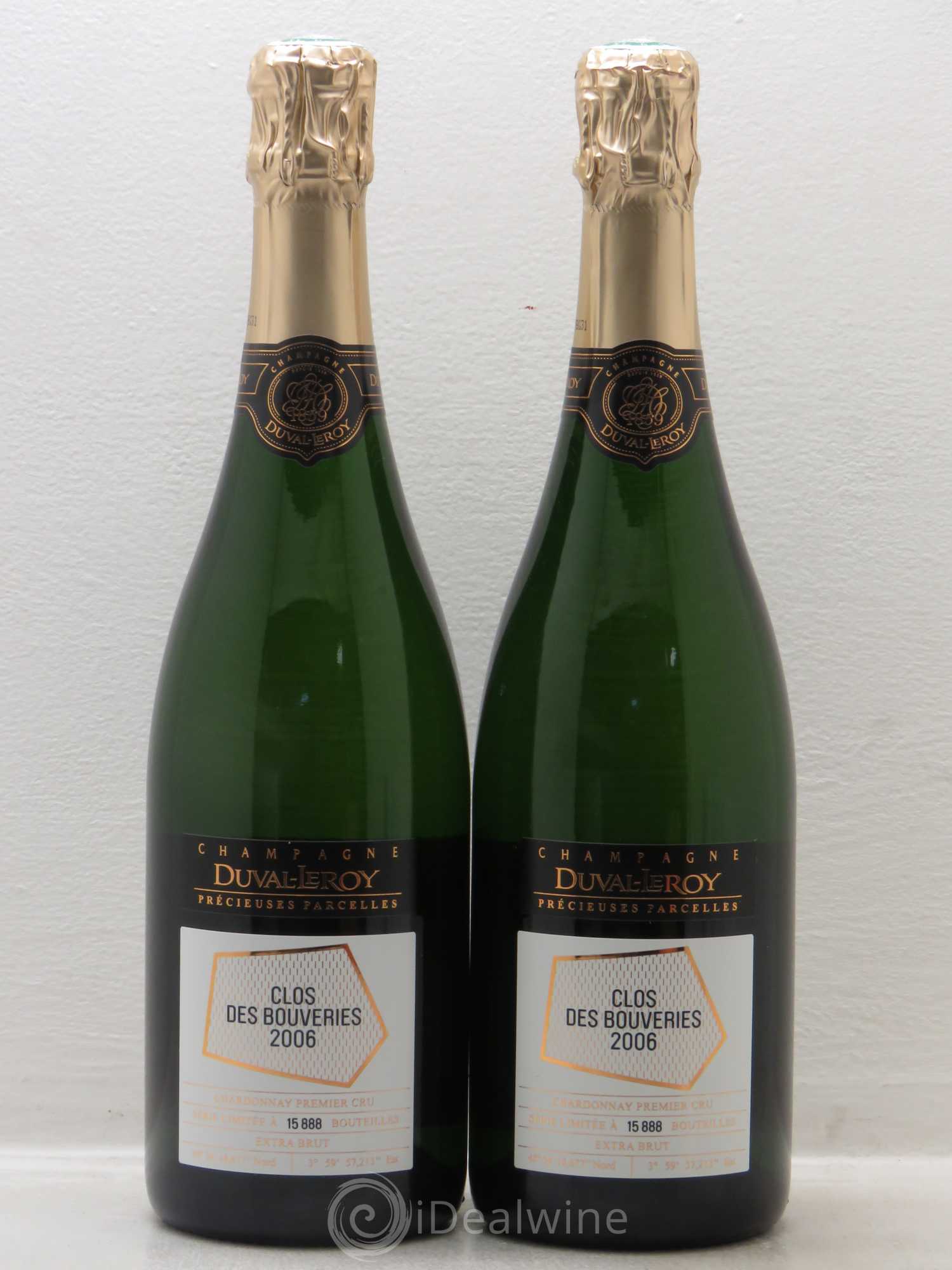 Champagne Duval-Leroy Clos des Bouviers 2006 - Posten von 2 Flaschen - 0