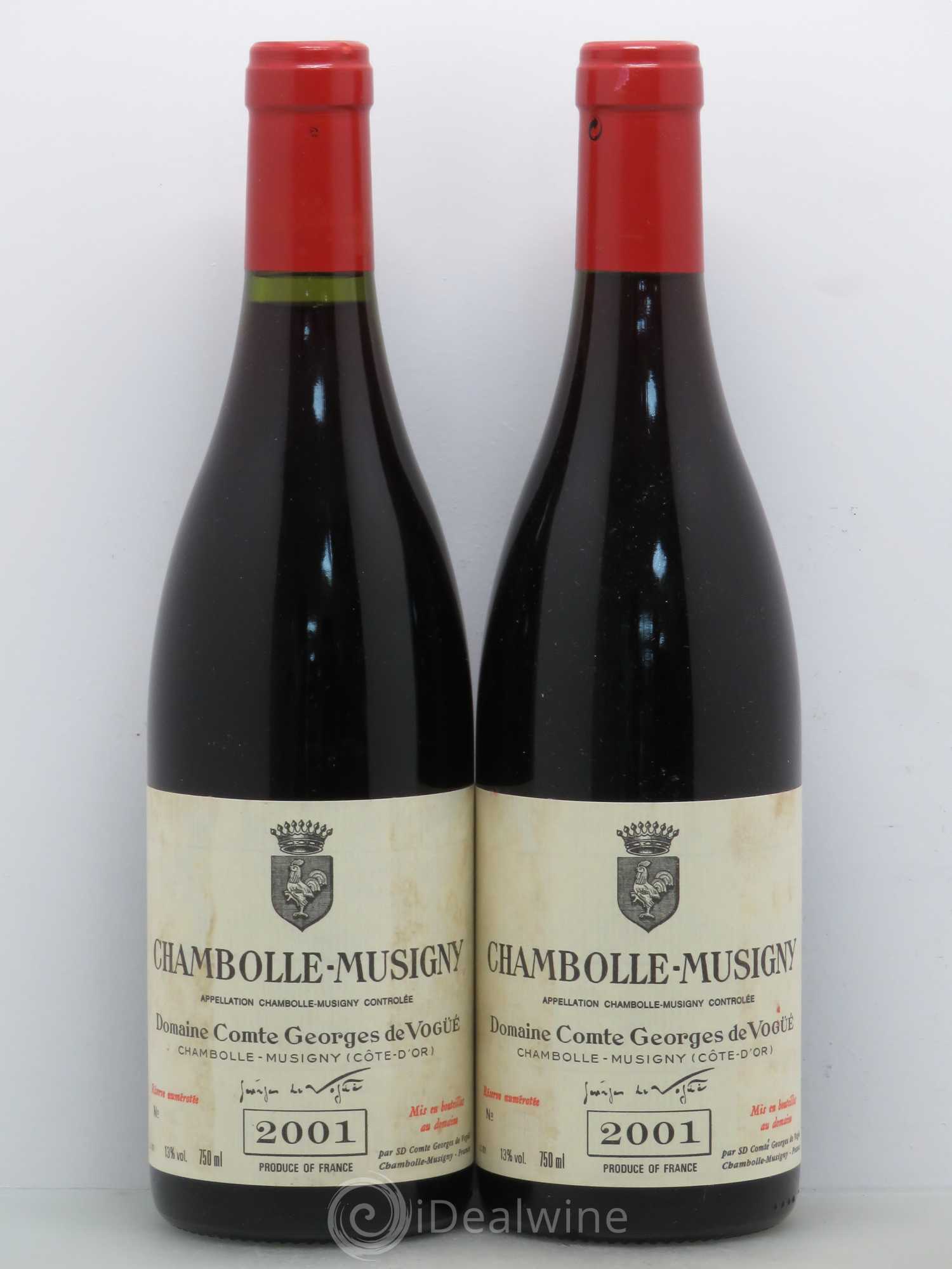 Chambolle-Musigny Comte Georges de Vogüé 2001 - Lot de 2 bouteilles - 0