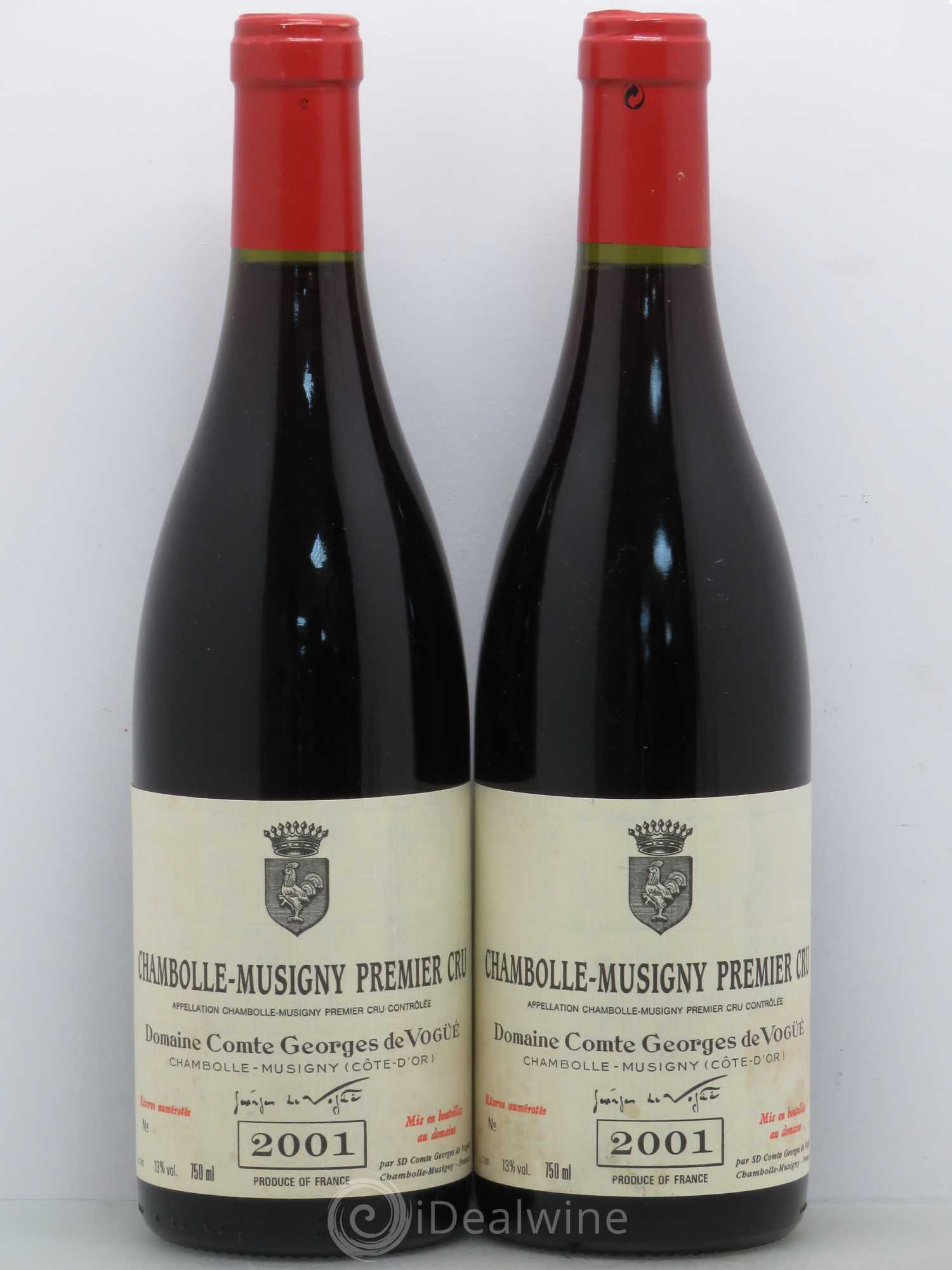 Chambolle-Musigny 1er Cru Comte Georges de Vogüé 2001 - Lot de 2 bouteilles - 0