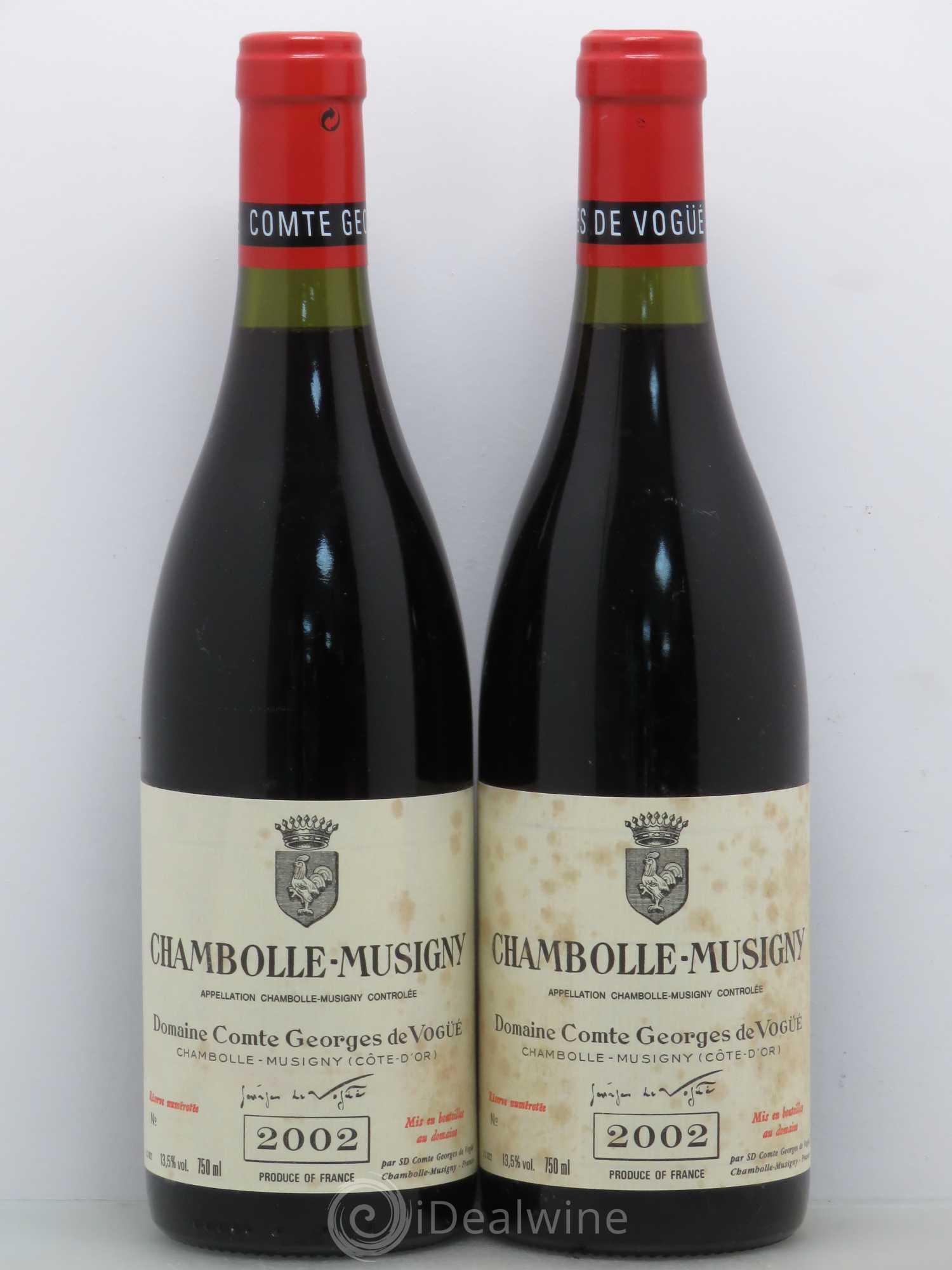 Chambolle-Musigny Comte Georges de Vogüé 2002 - Lot de 2 bouteilles - 0