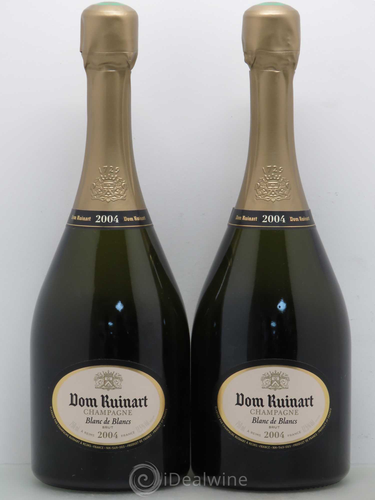 Dom Ruinart Brut Ruinart Blanc de Blancs 2004 - Lot de 2 bouteilles - 0
