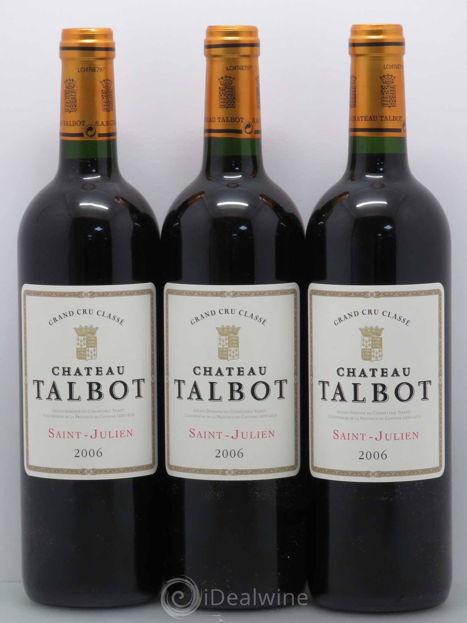 Château Talbot 4ème Grand Cru Classé 2006 - Lot de 12 bouteilles - 1